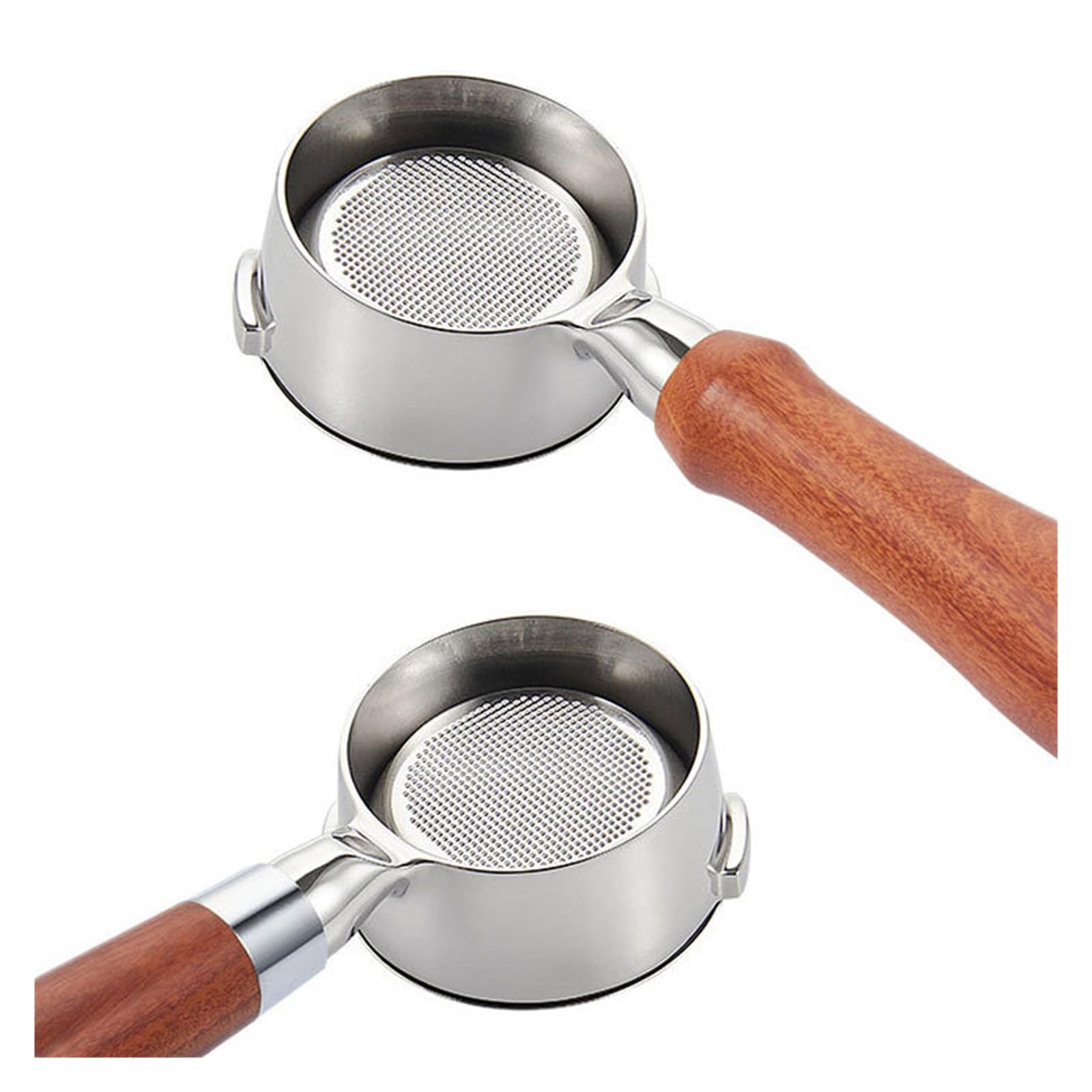 Compatible con portafiltro sin fondo GAGGIA 58MM | Café, mango de madera maciza, desnudo, cesta de filtro, accesorios de barista(GAGGIA White)