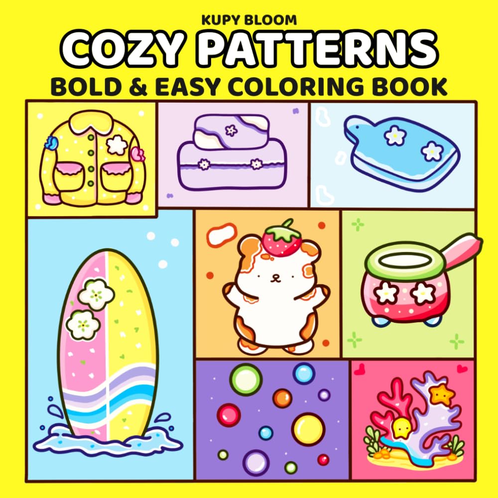 COZY PATTERNS: BOLD & EASY COLORING BOOK