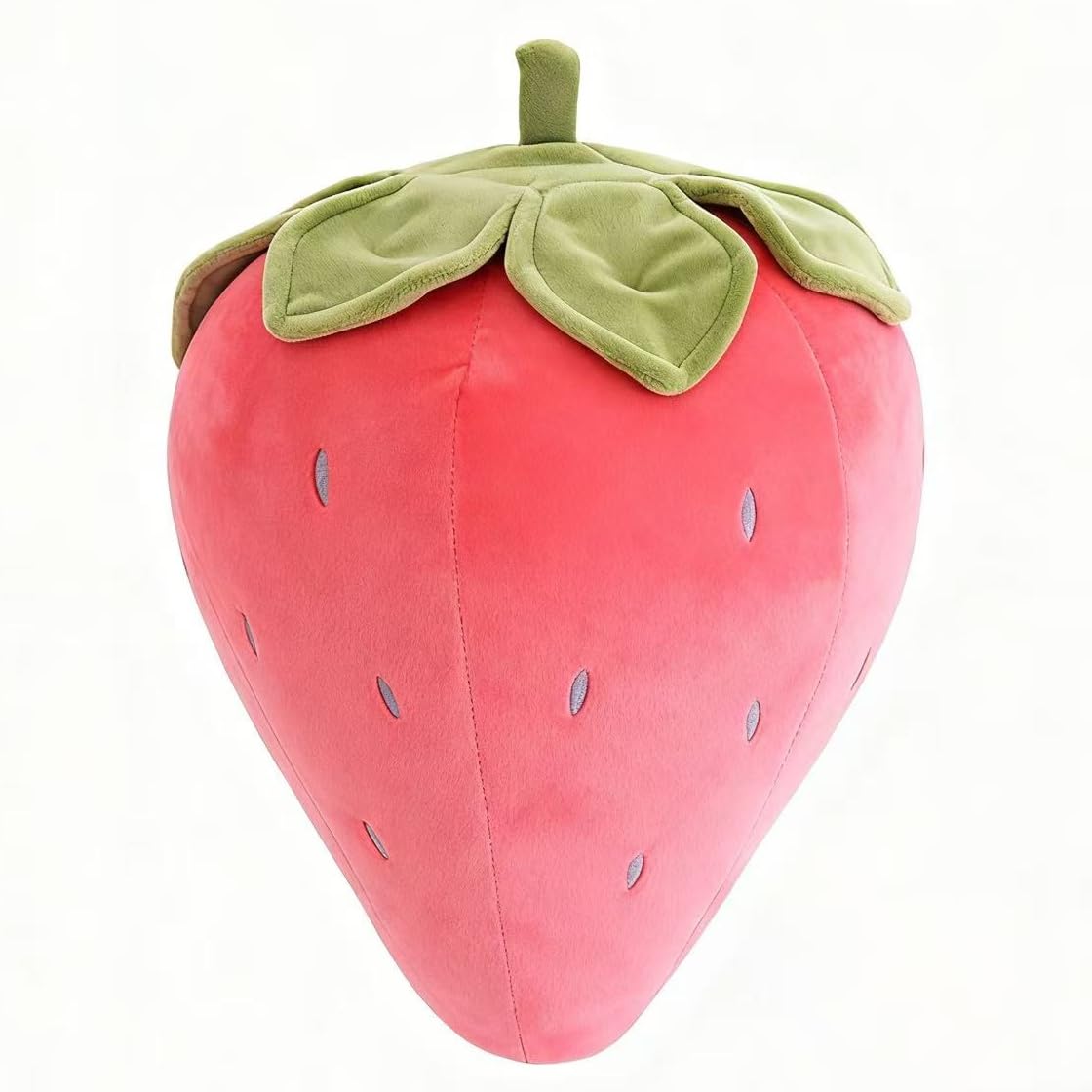 Cute Fruit Kids Pillow Stuffed Strawberry Plush Pillows Super Soft Girls Pillows Cushion Seat for Kids Toys (Pink,23.6"/60cm) 1 Count (Pack of 1)
