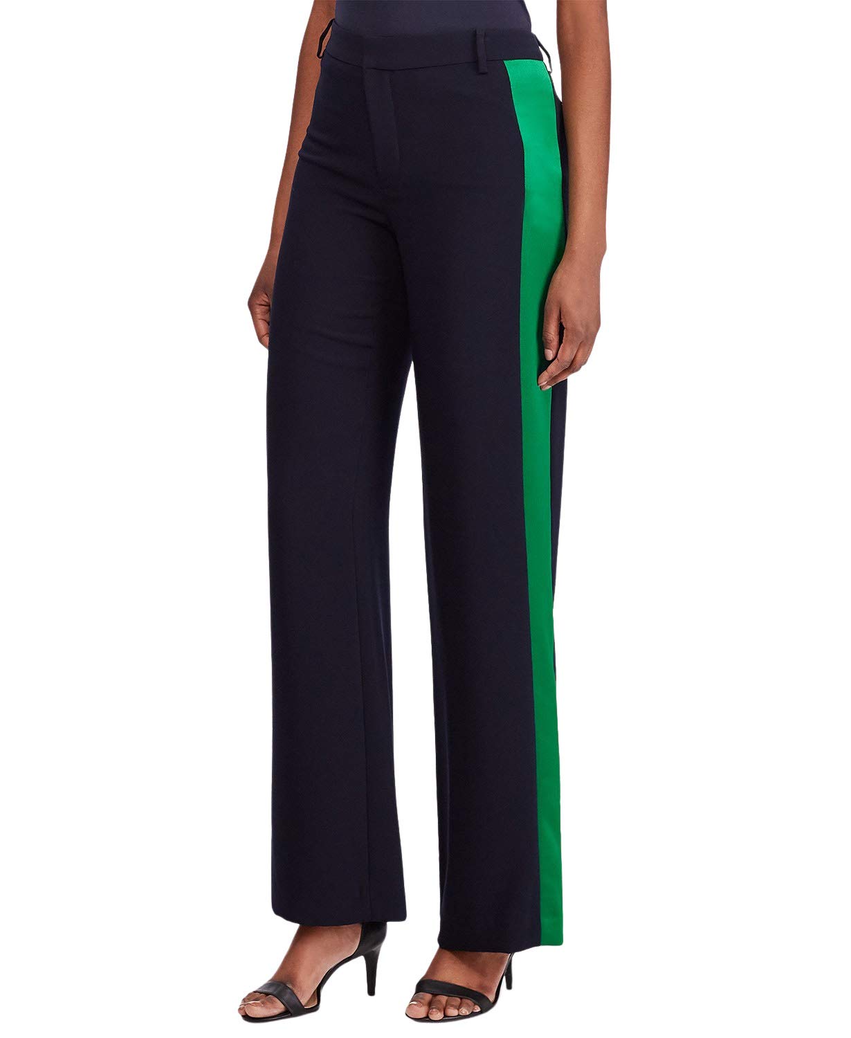 Ralph Lauren Womens Varsity Casual Trouser Pants Blue Petite 2P