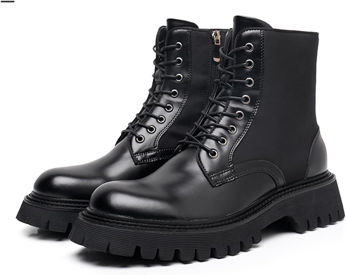 Santimon Mens Oxfords Boots Black Dress Casual Ankle Boots Genuine Leather Detby Boots Fashion Business Wedding Party Disco Cowboy Motorcycle Boots for Men