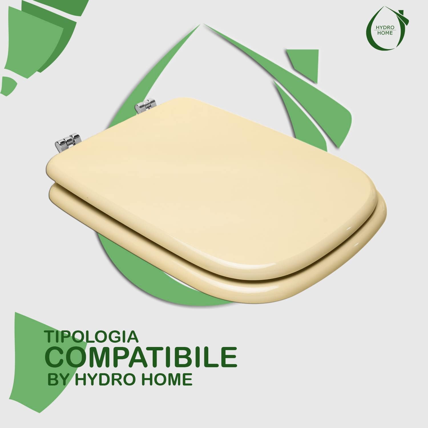 Copriwater Per Ideal Standard Liuto - In MDF Verniciato, Colore Bianco, Con Cerniera Metallo