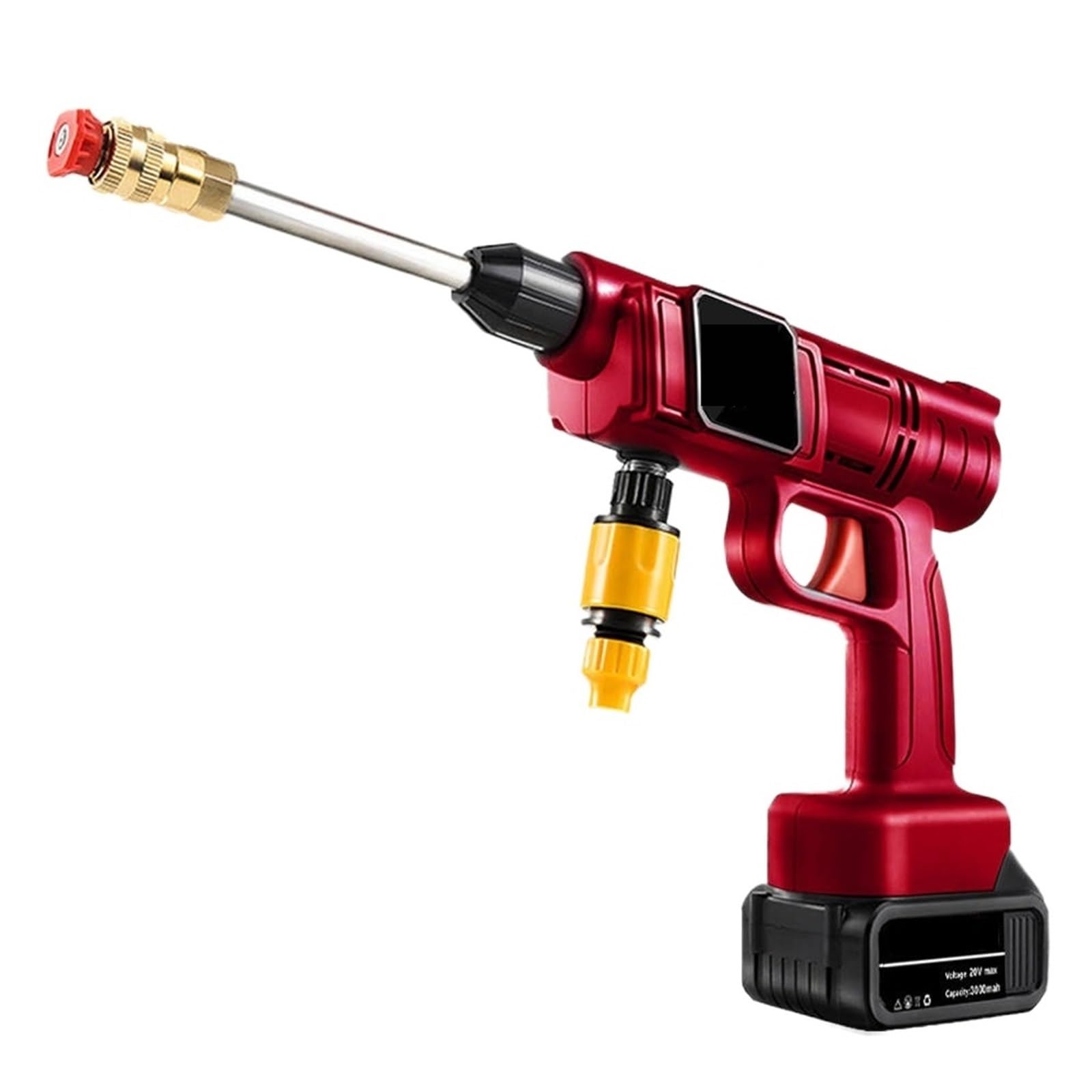 Pulverizador Inalámbrico De Alta Presión For Lavadora Coches, Suministros Pistola Lavado A Vapor, Máquina Limpieza con Caja Plástico For Batería 18V Potente Chorro A PresióN