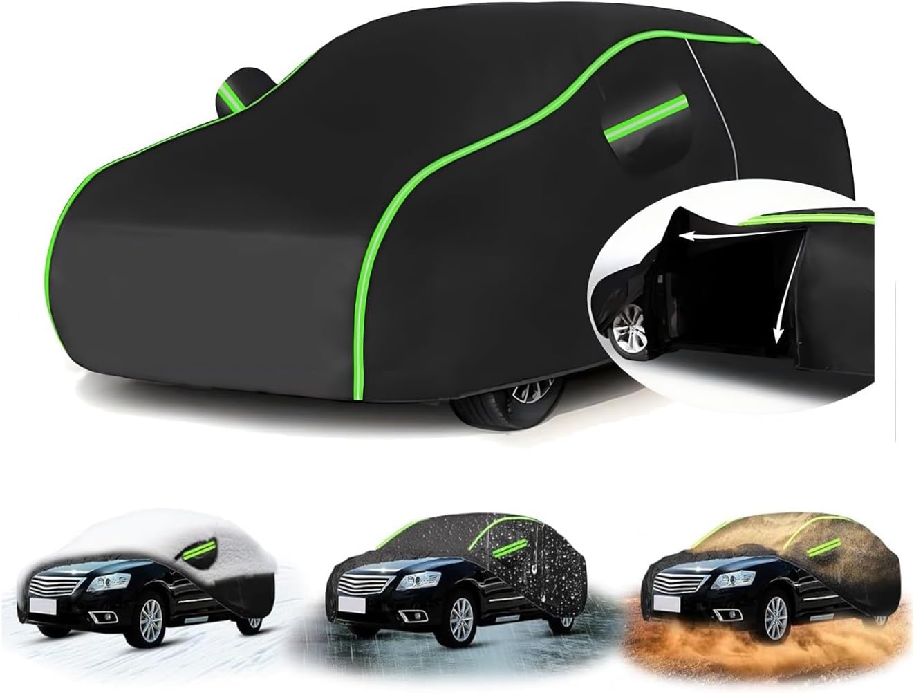 Car Covers for Renault Trafic 3 Phase 2 Van 2019-2021 (499.9 x 195.6 x 197.1cm),Vehicle Protection Cover-Waterproof + UV Resistant + Dustproof + Ventilated Design,with Reflective Strips