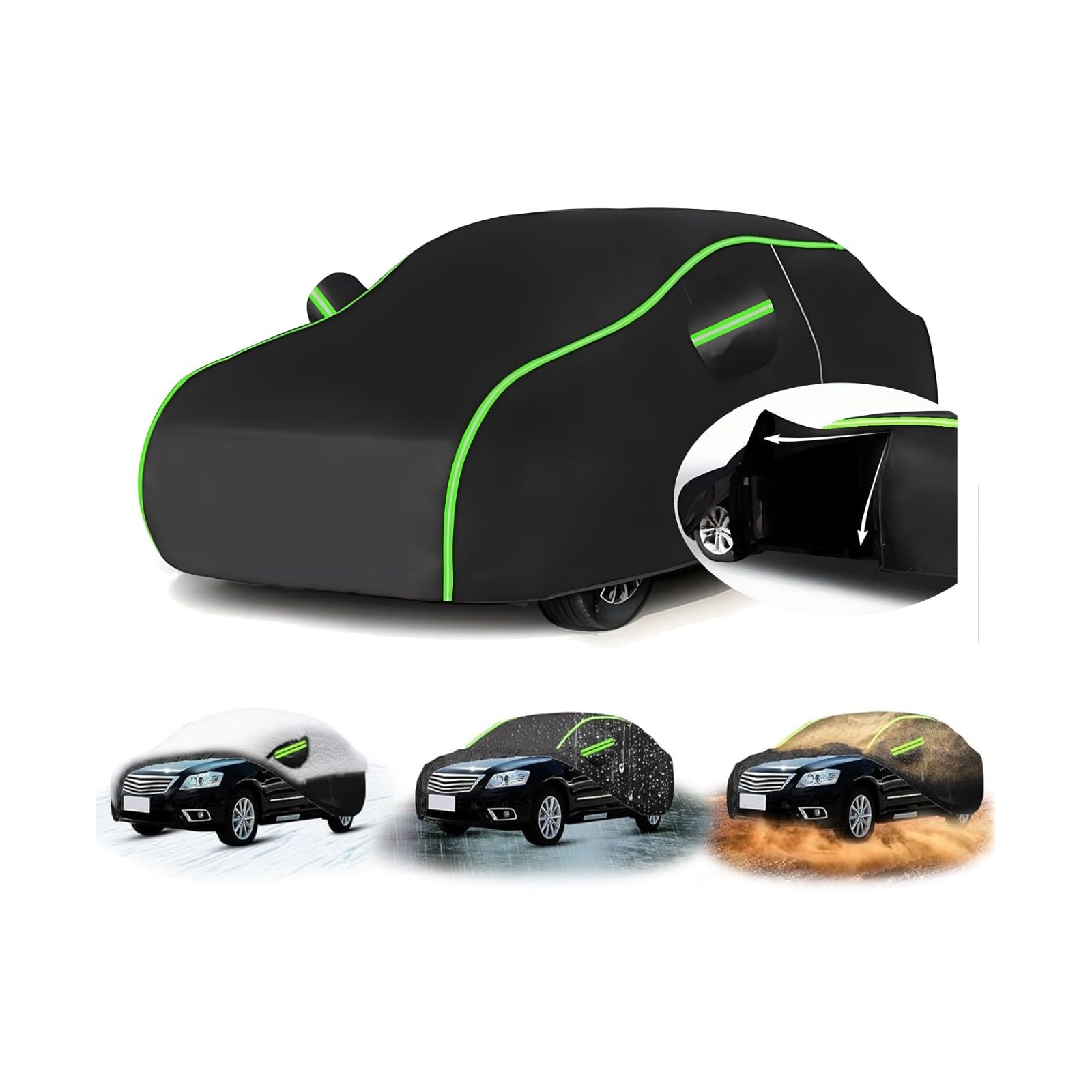 Car Covers for Lotus Eletre (510.3 x - x 163cm),Outdoor Car Protection - Rain/Snow Resistant + UV Protection + Dustproof + Air Permeable, Reflective Strips