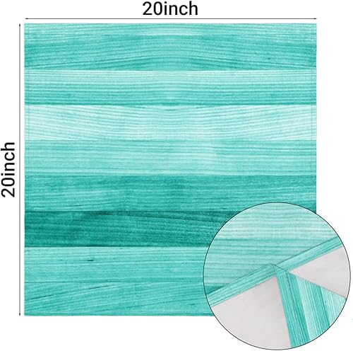 Miniatura 3 de Cloth Napkins Set of 6 Blue Wood 20x20 Inch Cloth Napkins Wooden Texture Washable Reusable Kitchen Dinner Napkins Table Decor for Wedding, Holiday