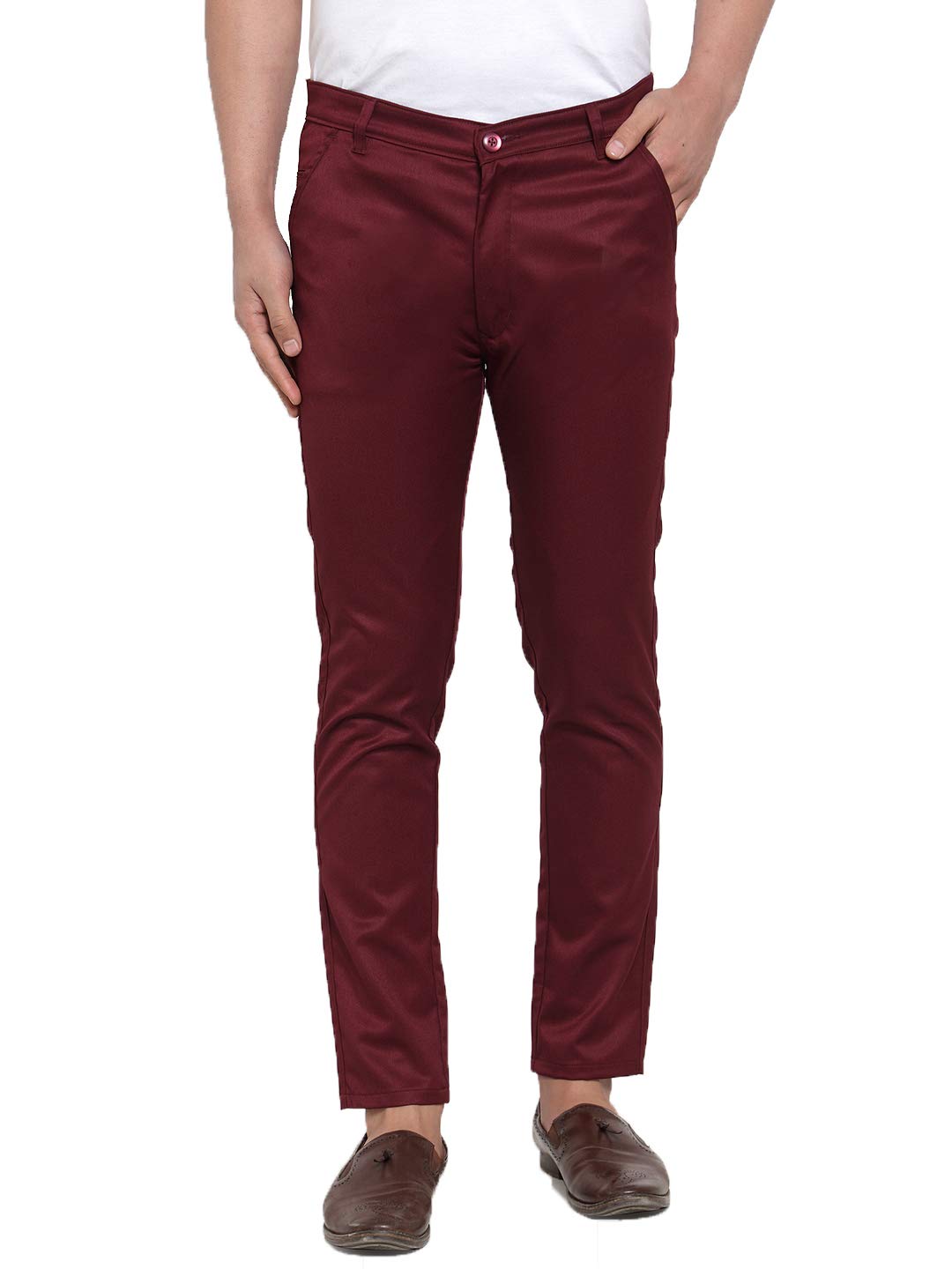 jainish Cotton Casual Men Regular Fit Chinos Trousers-picture-34