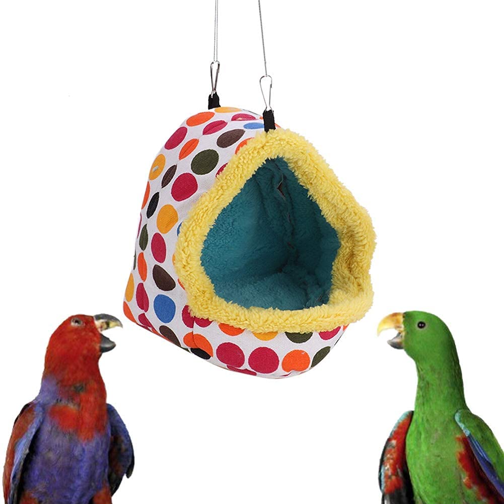 Nid Oiseau Cage Oiseau Perroquet Hamac Sac de Couchage Hiver Suspendu Coton Nid Perroquet Hamster Écureuil Hérisson 916