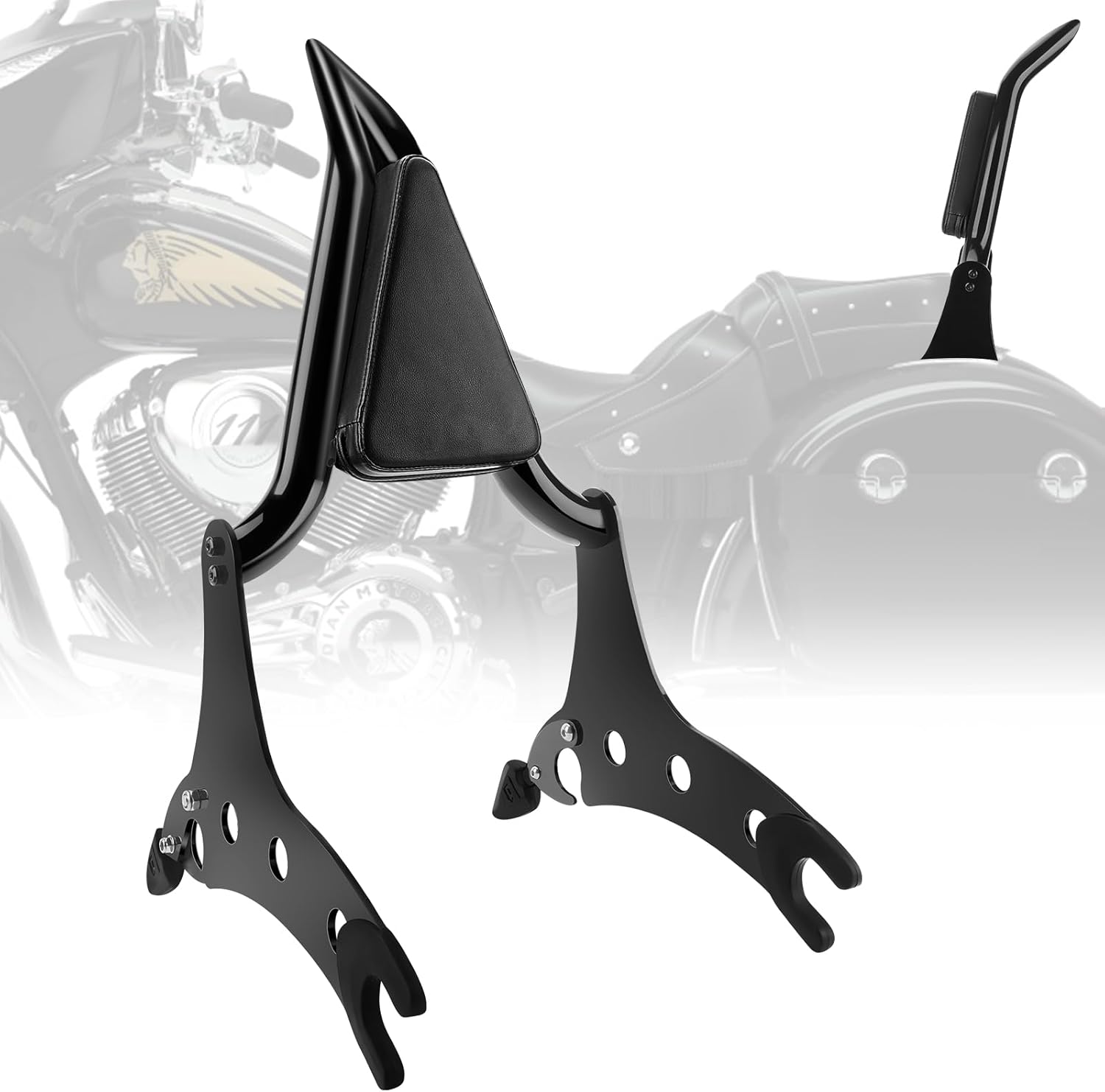Spaan- Sissy Bar Standard Avec Porte-bagages - Indian Chief à Partir De 2014 - Chrome- 1083