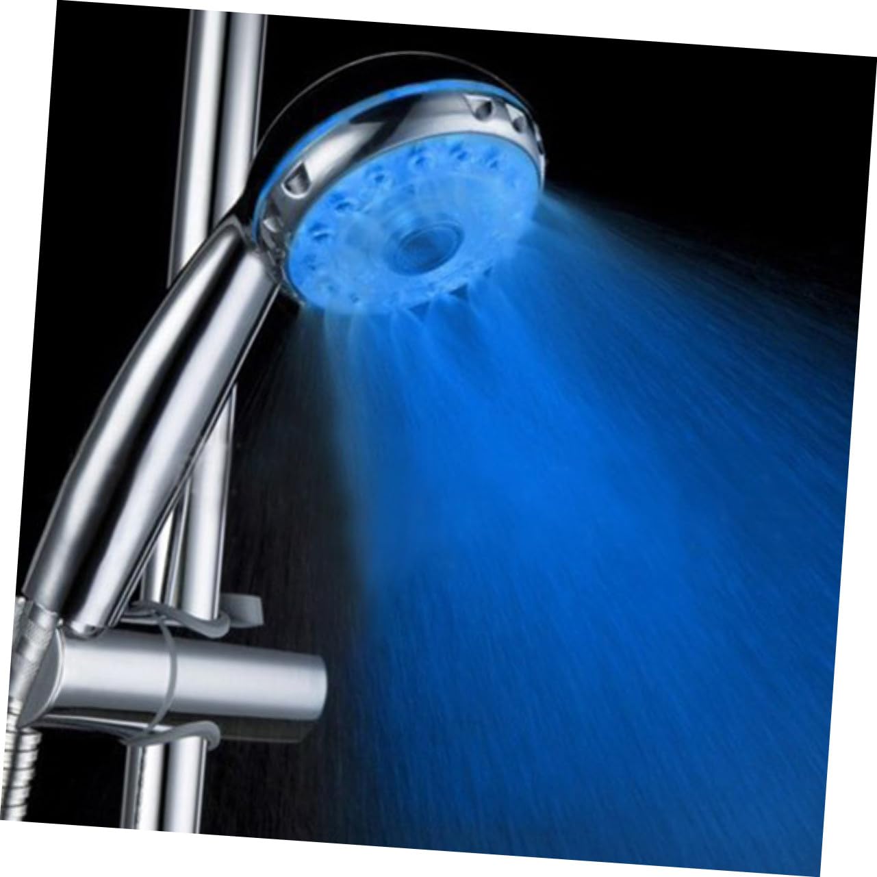 SHINEOFI Alcachofa Ducha LED Cambio Temperatura Cabezal Mano Abs Duradero sin Batería Compatible Luz Azul Verde Rojo