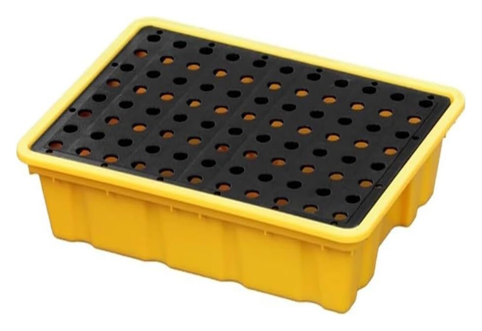 Plateforme de rétention pour fûts d'huile en plastique modulaire étanche 120x60x18 cm
