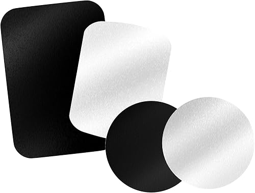 Tryone - Placa de metal para montaje magnético de automóvil, paquete de 4 discos con adhesivo 3M compatible con imanes de teléfono, soportes Tryone - Placa de metal para montaje magnético de automóvil, paquete de 4 discos con adhesivo 3M compatible con imanes de teléfono, soportes