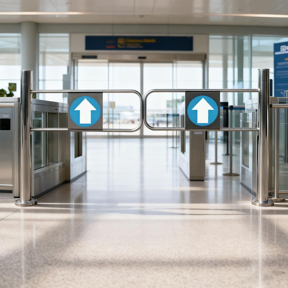 Generico Cancello a Battente Automatico a Chiusura Automatica - Cancello di Sicurezza unidirezionale per supermercati, Magazzini, biblioteche e spazi pubblici - Soluzione di Controllo accessi durevol