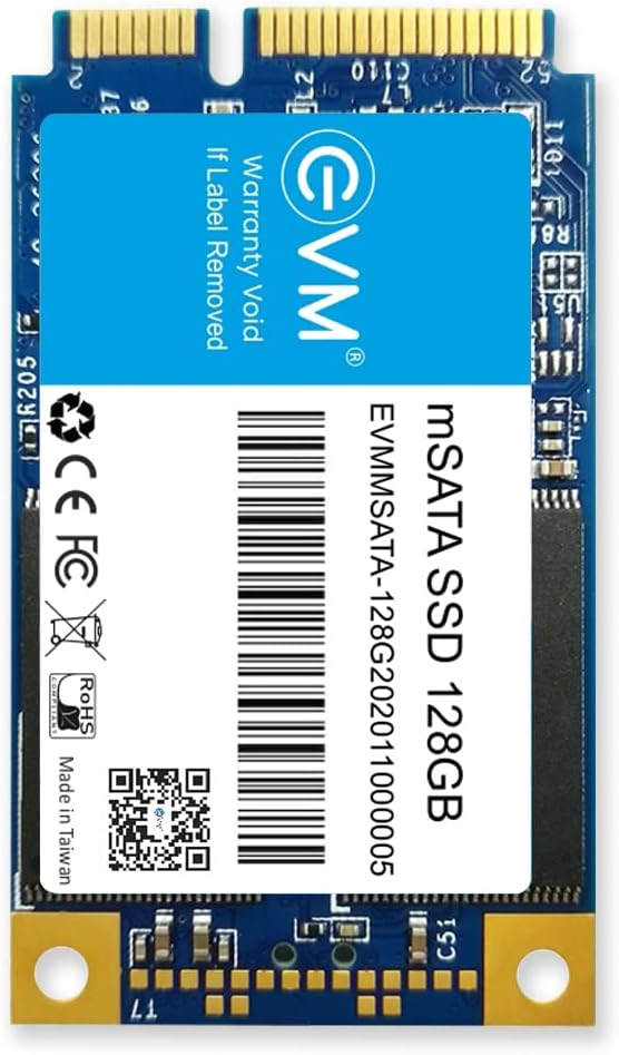 EVM 128GB mSATA Internal SSD | 3D NAND Storage | Up to 520MB/s Read 320MB/s Write | Laptop Ultrabook Upgrade | 5 Year Warranty (EVMMS/128GB)