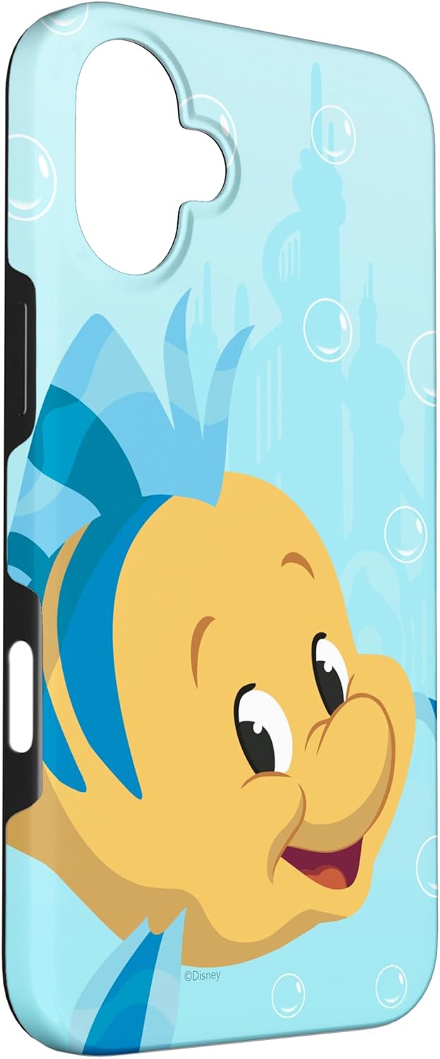 iPhone 16 Plus Disney The Little Mermaid Flounder Teal Blue Case
