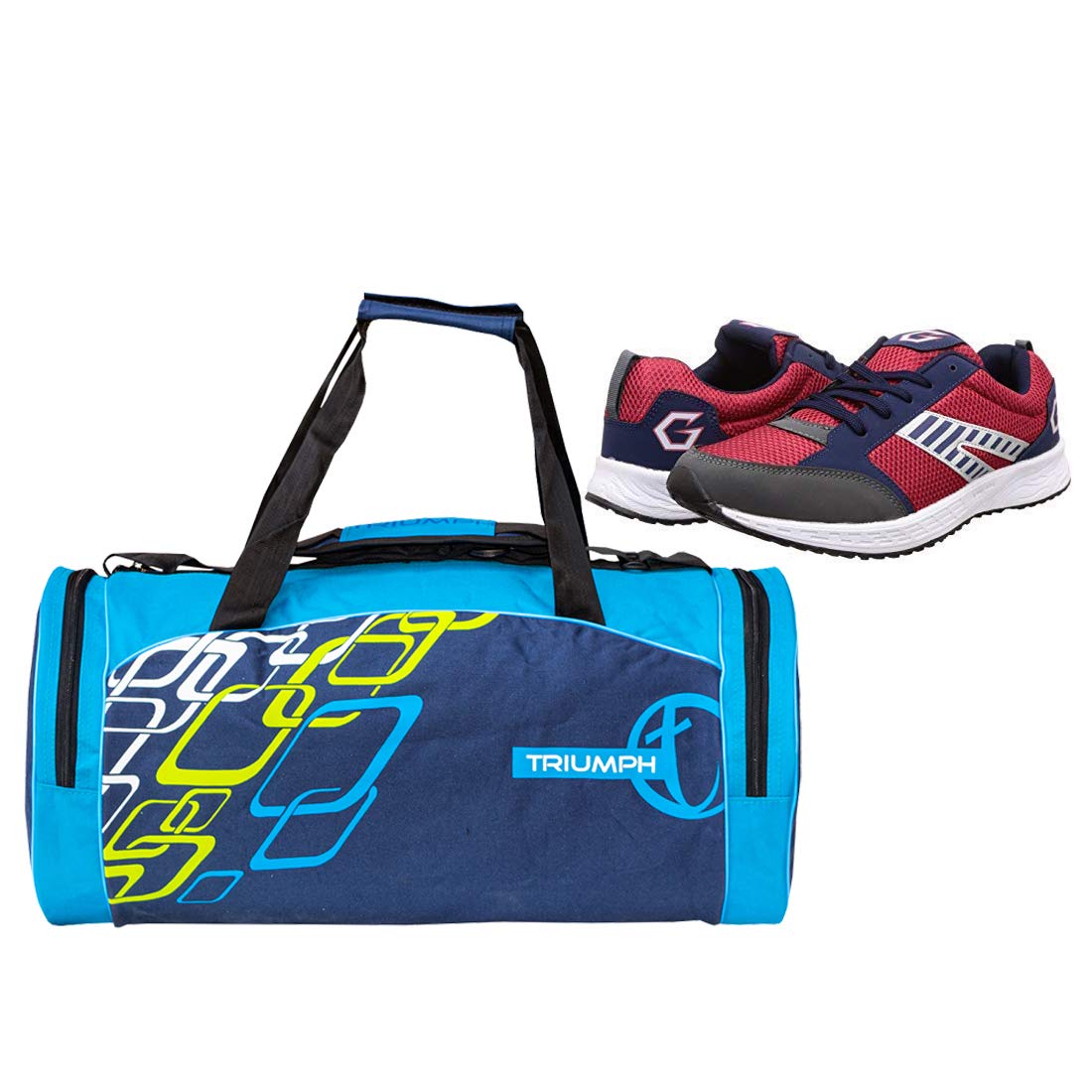 Nx-2 Red/Blue Size-9 with Triumph Gym Bag Rounder-2 Pro-77 Navy/Sky-image-5