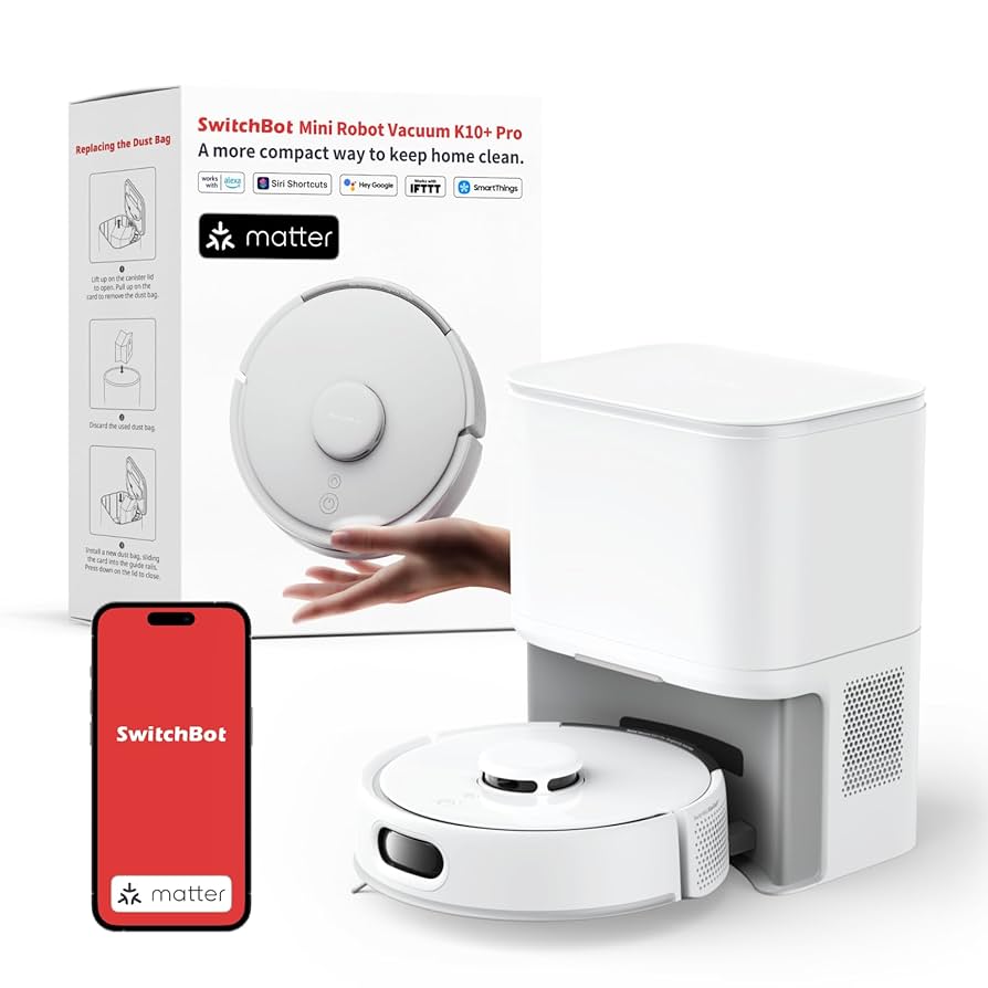 『美品』Switchbot k10+ SwitchBot K10+ Pro Robot Vacuum Self Emptying for 90 Days