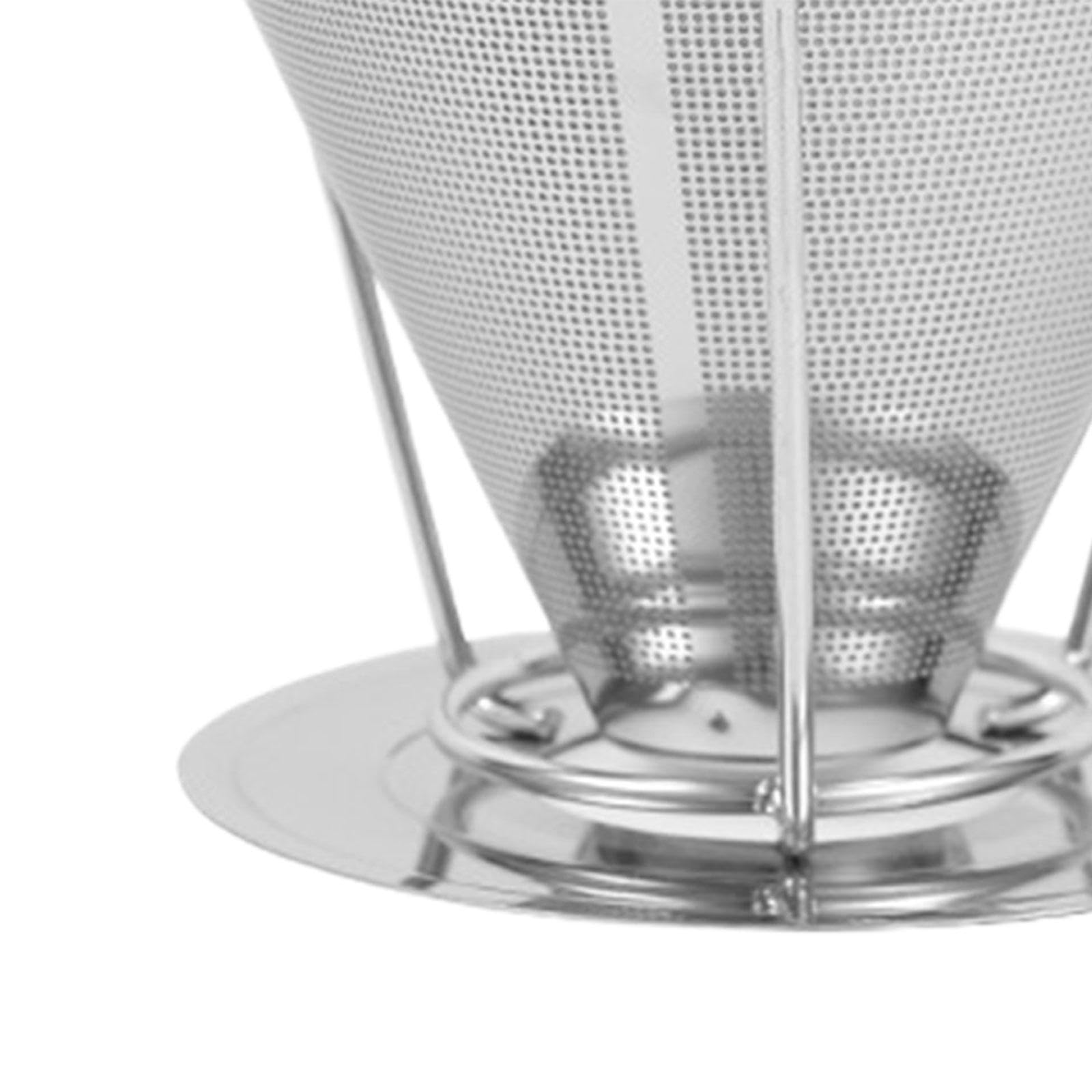 SECRET DESIRECoffee Dripper Coffee Funnel Metal Cone Filter for Restaurant Office Kitchen M