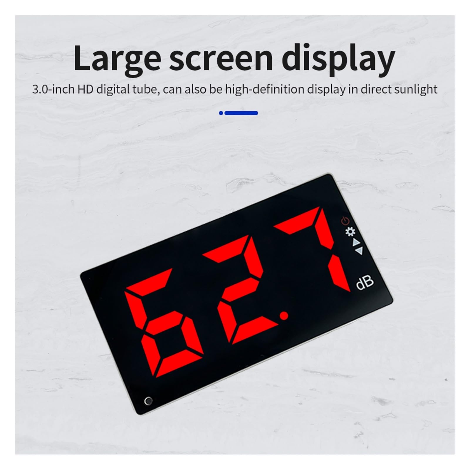 Fonometro Digitale DC 5V Misuratore di Livello sonoro Digitale LCD 30-130dB Rumore a Parete Decibel Strumento misurazione del con Allarme Tester del Livello di Rumore Decibel