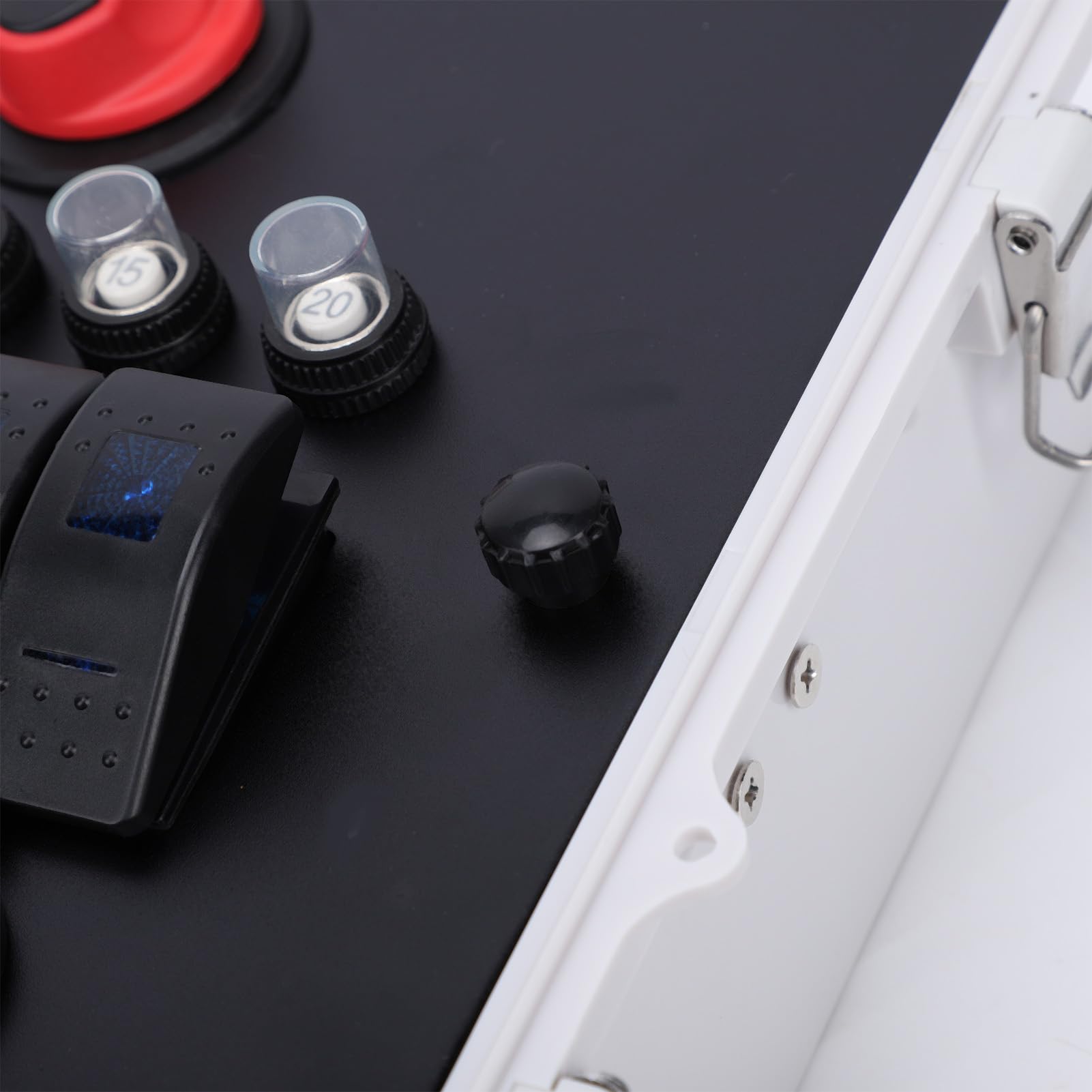 Wodoodporna Skrzynka Przełączników Kołyskowych, 5-krotny Morski Panel Przełączników Kołyskowych z Woltomierzem, Podwójna ładowarka USB, Gniazdo Zapalniczki, do Samochodu