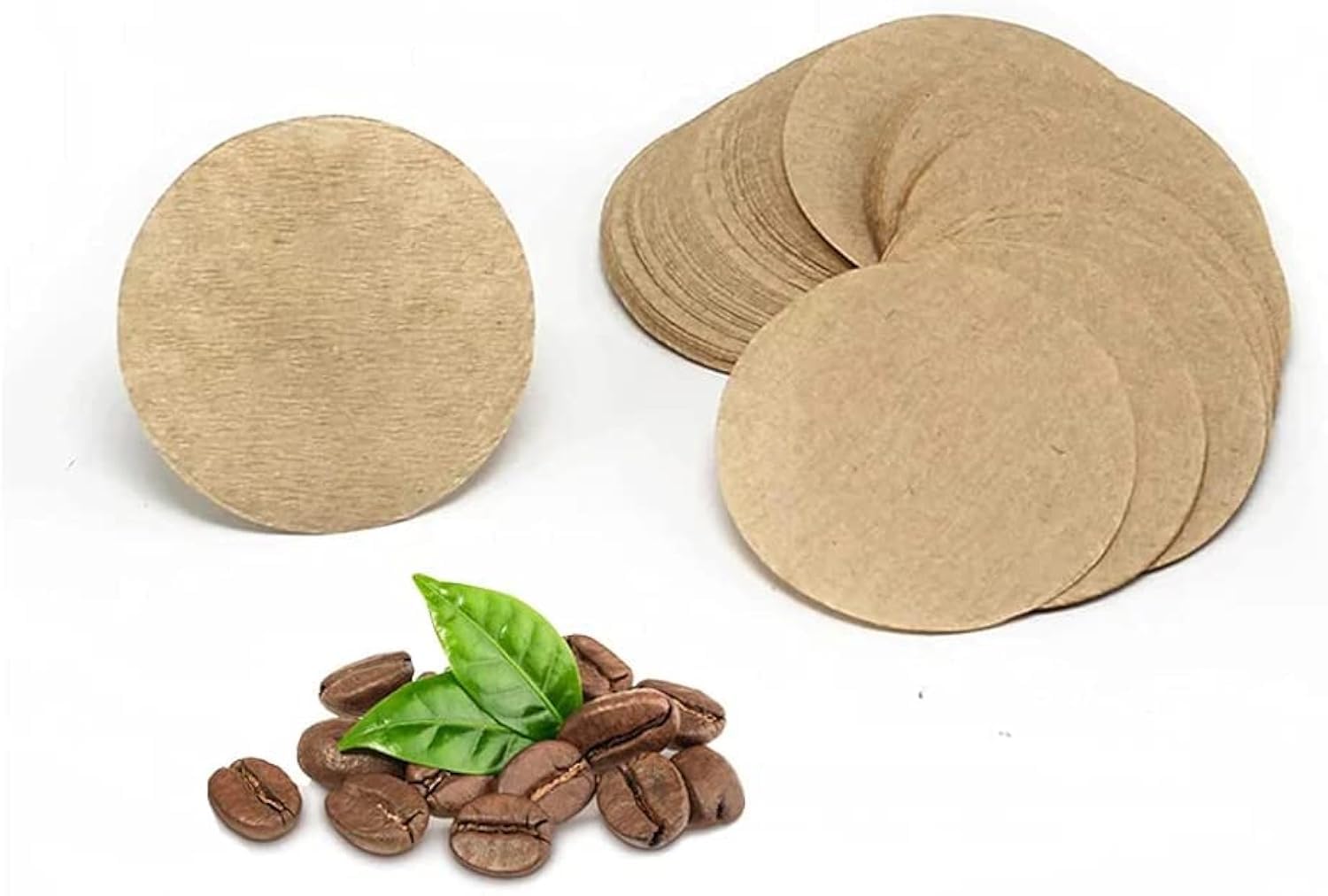 Replacement Unbleached Paper Coffee Filters Round Coffee Maker Filters Compatible with Aerobie Aeropress Coffee & Espresso Makers(300 Pack)