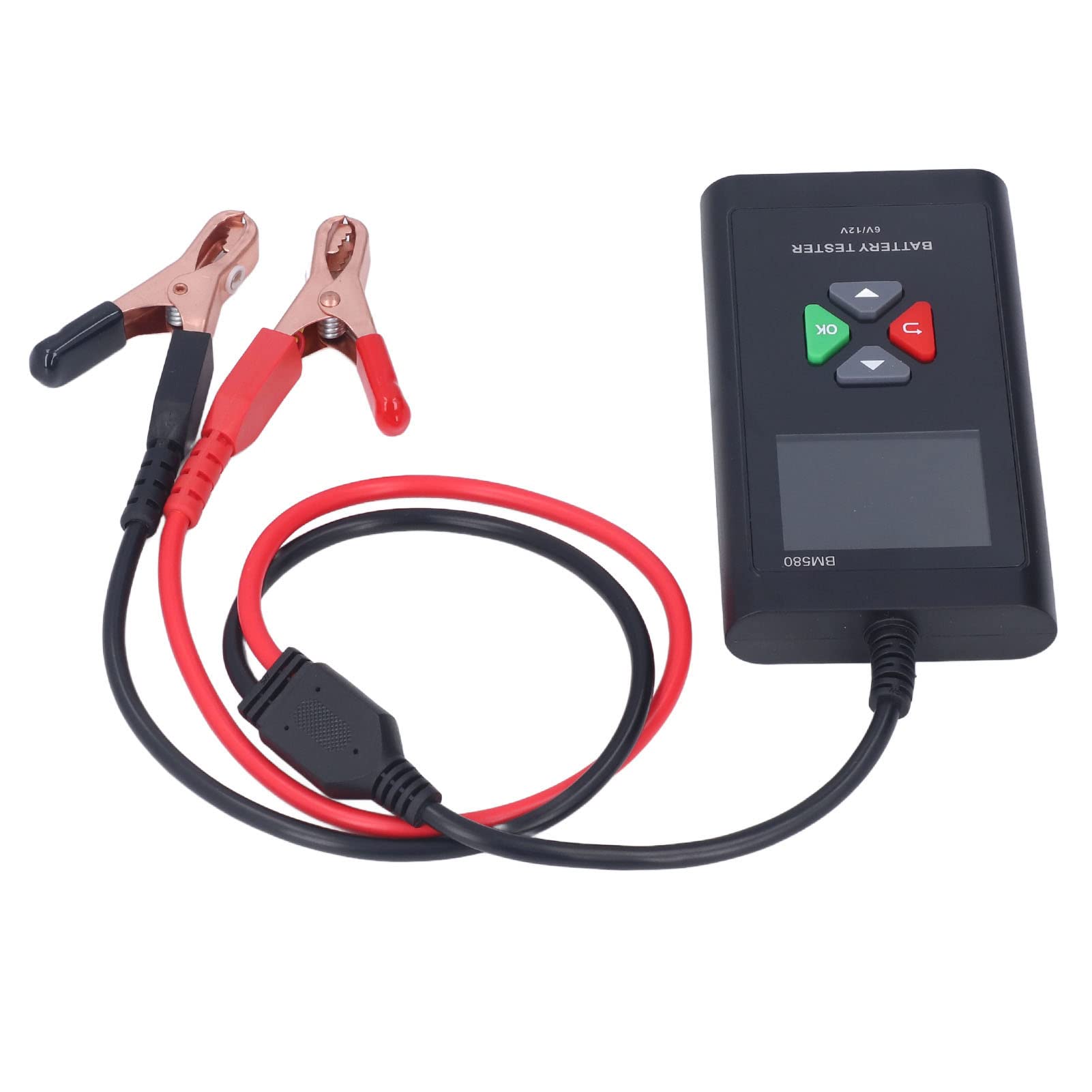 Testeur de batterie 6 V 12 V 100 – 2000 CCA, analyseur de batterie automobile avec écran couleur 2,4 pouces pour voitures, motos et tondeuses à gazon