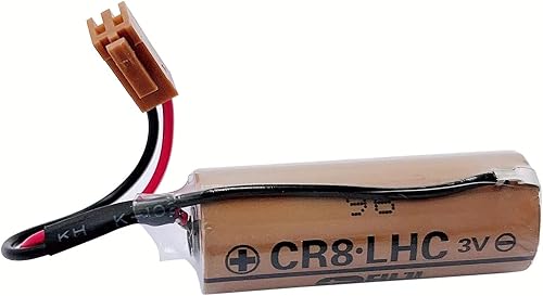 Miniatura 7 de Batería CR8 LHC 17450 para Fuji CR8.LHC A02B-0200-K102 Fanuc A98L-0031-0012 de 3 V con enchufe marrón
