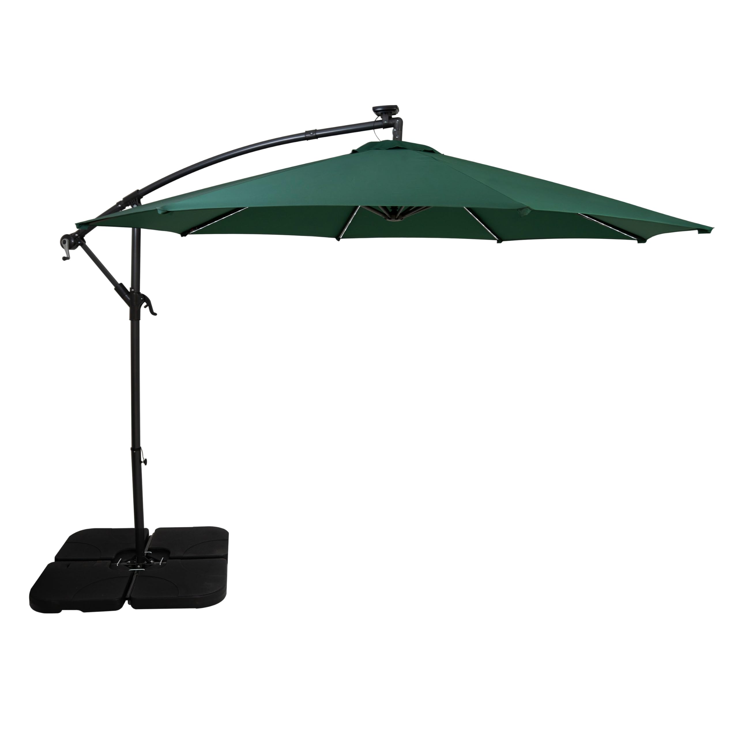 Monstershop Unisex Green Led Cantilever Parasol 3M With Square Base –