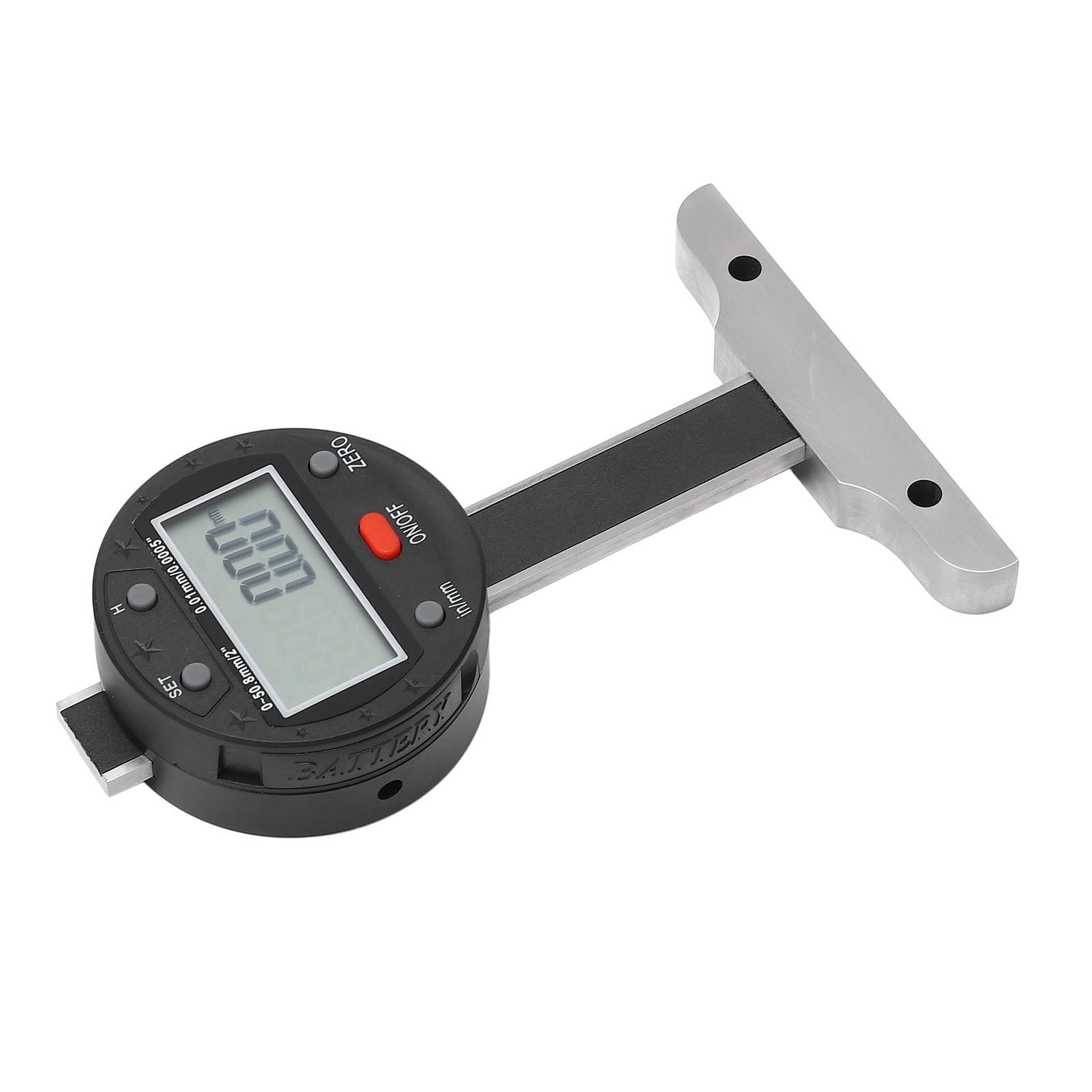 Medidor de profundidad digital Pantalla LCD de alta precisión Indicador de profundidad electrónico Herramienta de medición con interfaz de datos Acero de aleación de 0,508 mm