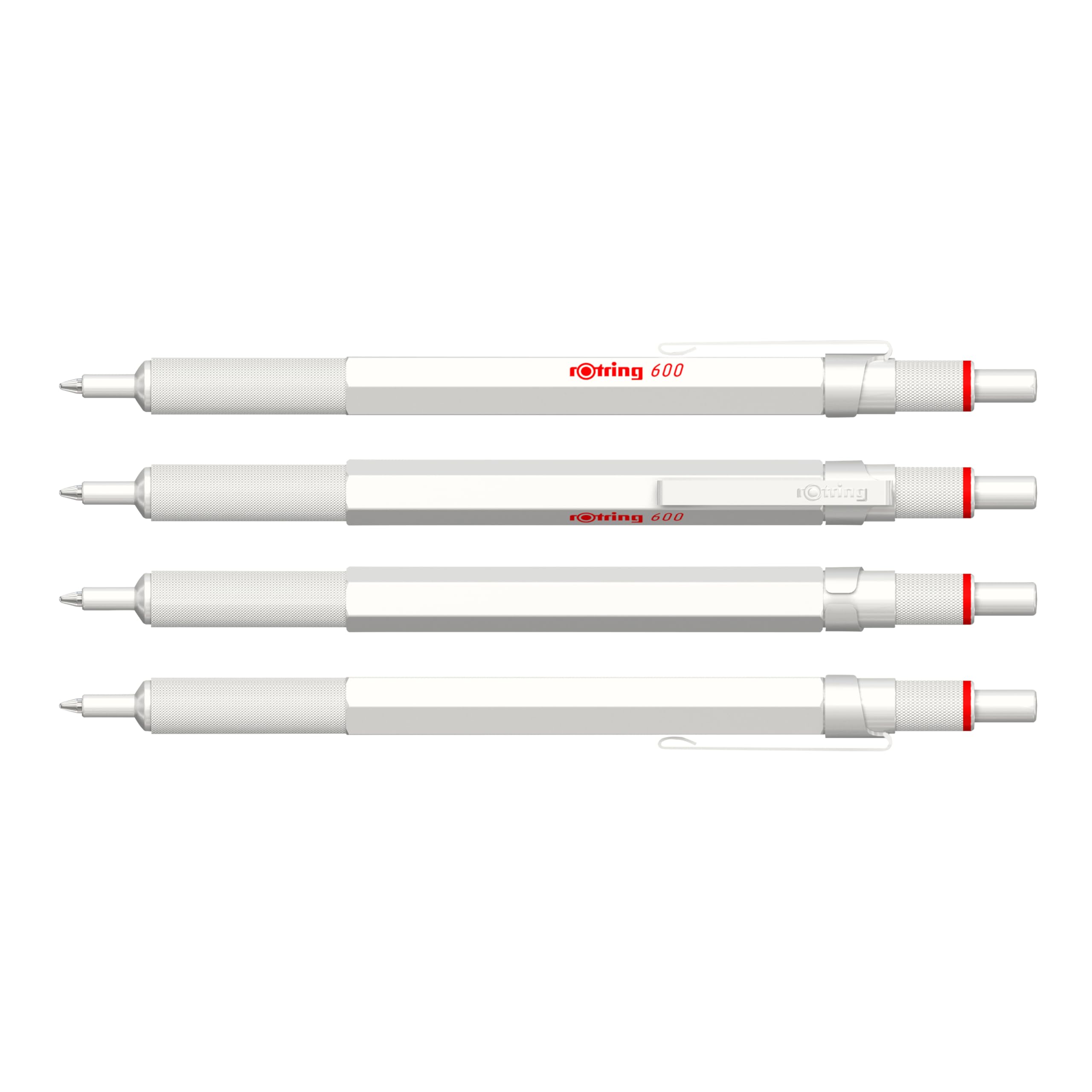 rOtring 600 bolígrafos – Caja de metal – con grabado personalizado – Gran bolígrafo retráctil con estuche – Personalizable – Idea de regalo para hombres y mujeres (perla)