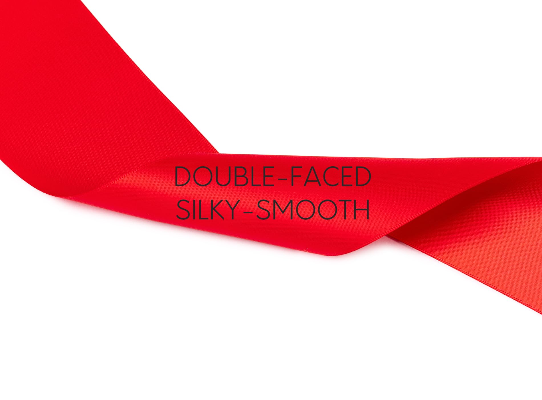 Keypan Red Satin Ribbon 64 mm Double-Faced Ribbons 22,9 m for Gift Wrapping Flower Bouquet Wedding Paper Bows Invitations Crafts - Image 3