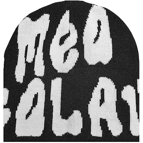 Tsalei Y2K Graphic MEA Culpa Beanie Double-Layer Cool Graphic Beanie Knitted Hat, Streetwear MEA Design Hats for Women Man Teenagers Cover