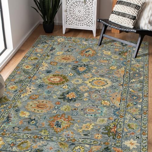 Image of Hand Tufted Premium Rug Premium Wool Carpet for Living Room Bedroom and Hall Size 9x12 Feet Color Multi