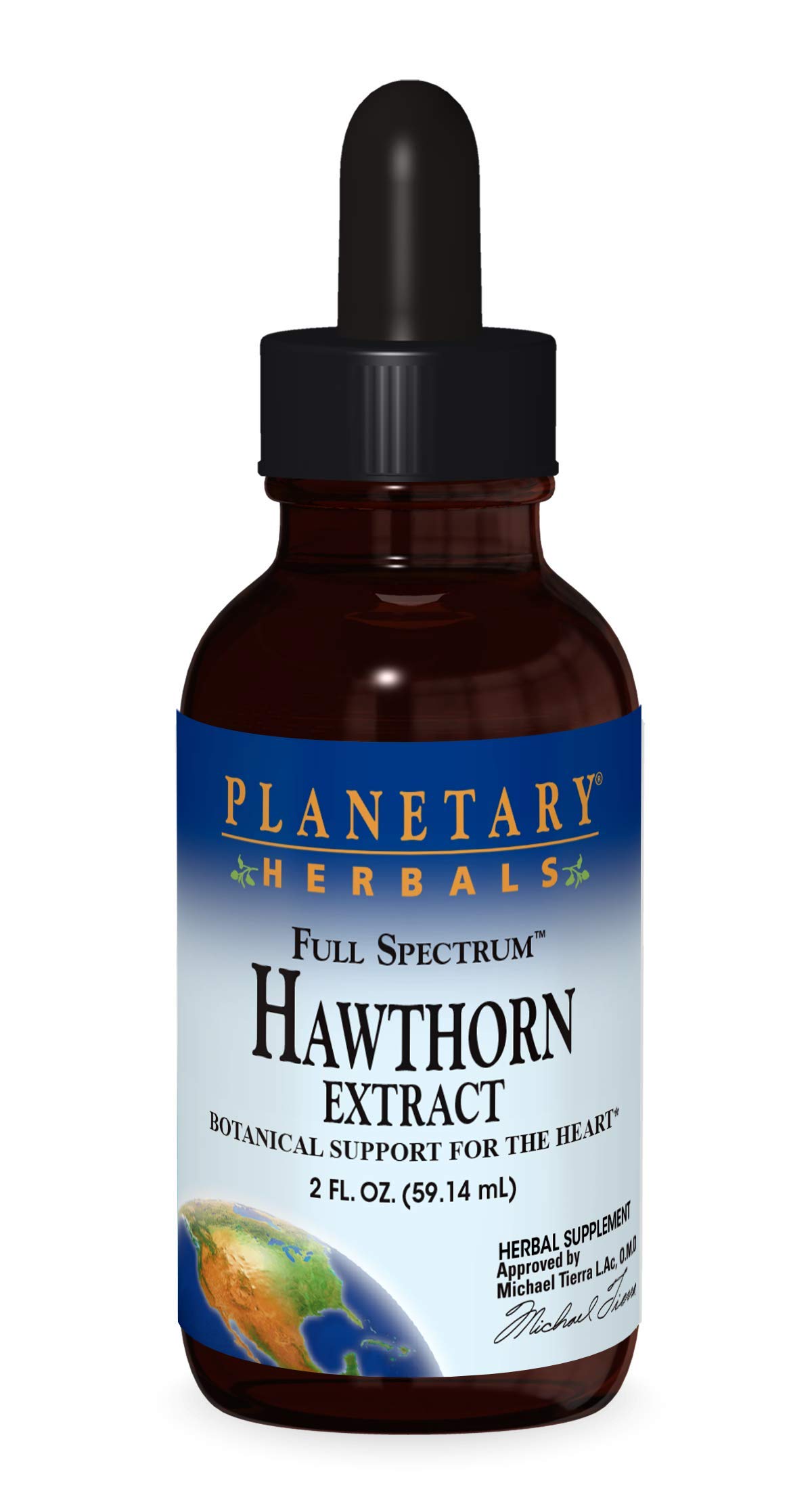 Planetary Herbals Full Spectrum Hawthorn Liquid Extract Supplement, 2 Fluid Ounce