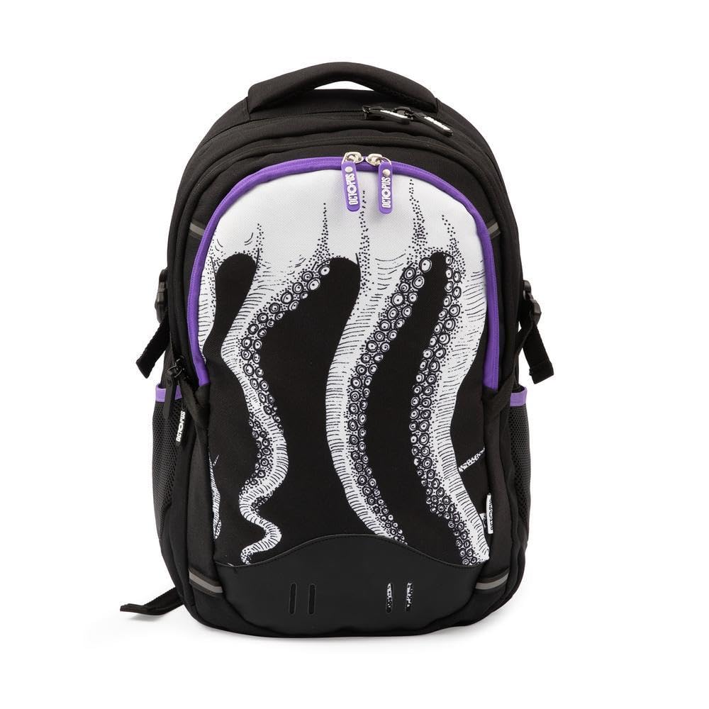 OCTOPUS - Zaino, 2 Scomparti E Tasche Interne,Tasche Porta Borraccia, Schienale E Spallacci Imbottiti, Lt 24, Dim 32x44x19,Scuola Medie
