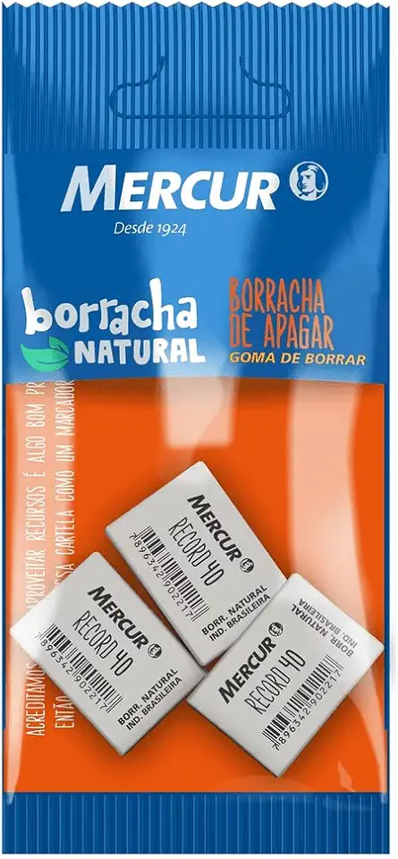 Mercur Record 40 - Borracha Branca Macia, 3 unidades