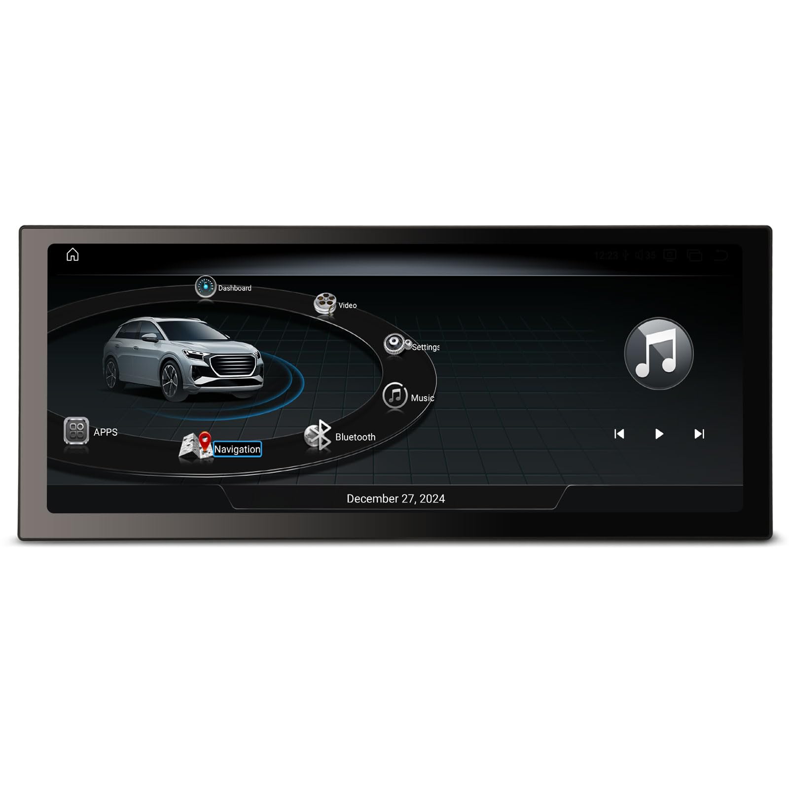 12,3 Pouces 2K Écran, Android 16 Snapdragon 668S 8 Cœurs 8Go+128Go Autoradio Carplay sans Fil pour Audi Q5 2009-2016, GPS Navigateur Bluetooth 5.1 SWC WiFi DSP Dab+OEM Radio Canbus MMI