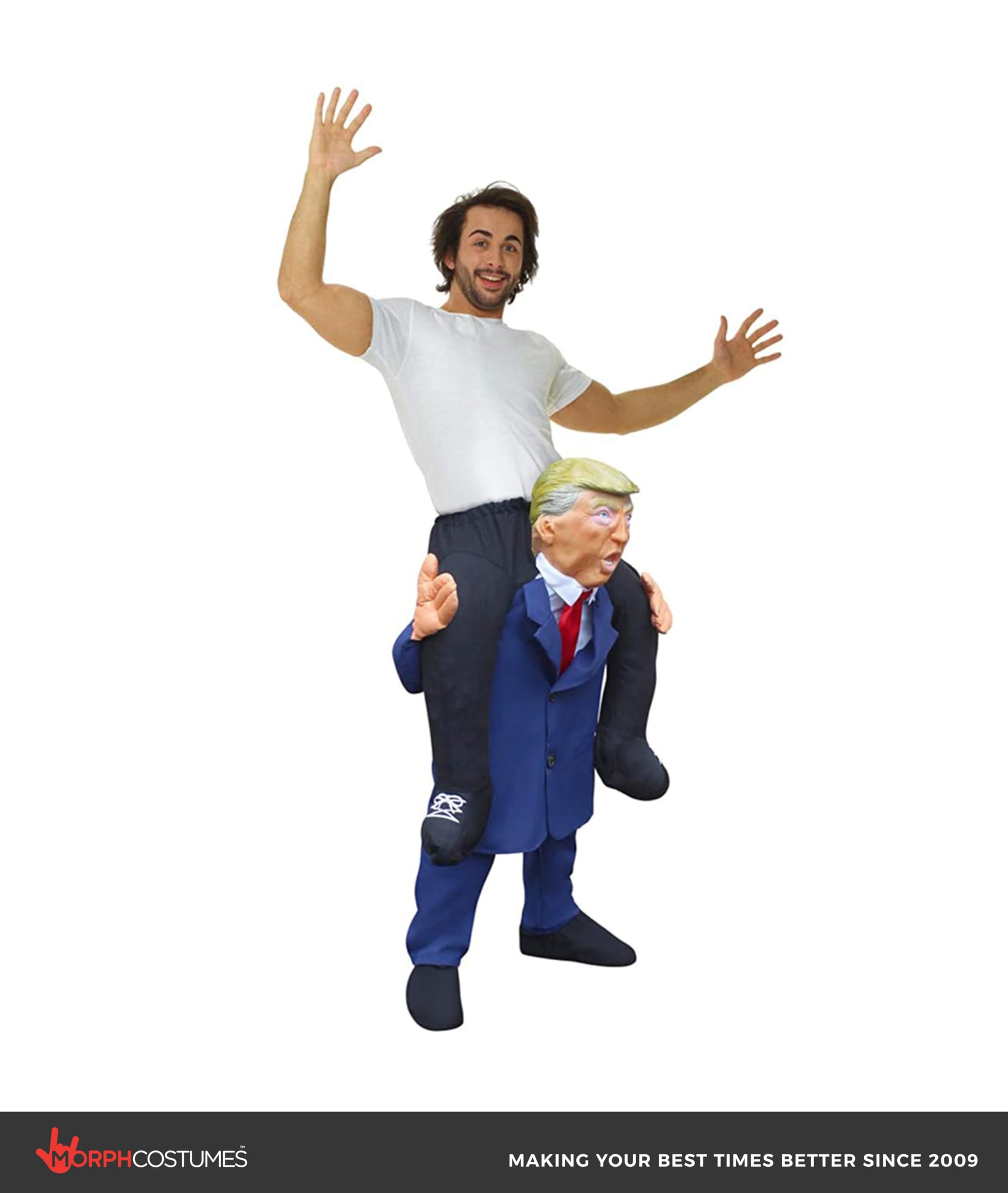 Morph Costumes Piggyback Funny Political Ride on Halloween Costume for Adults