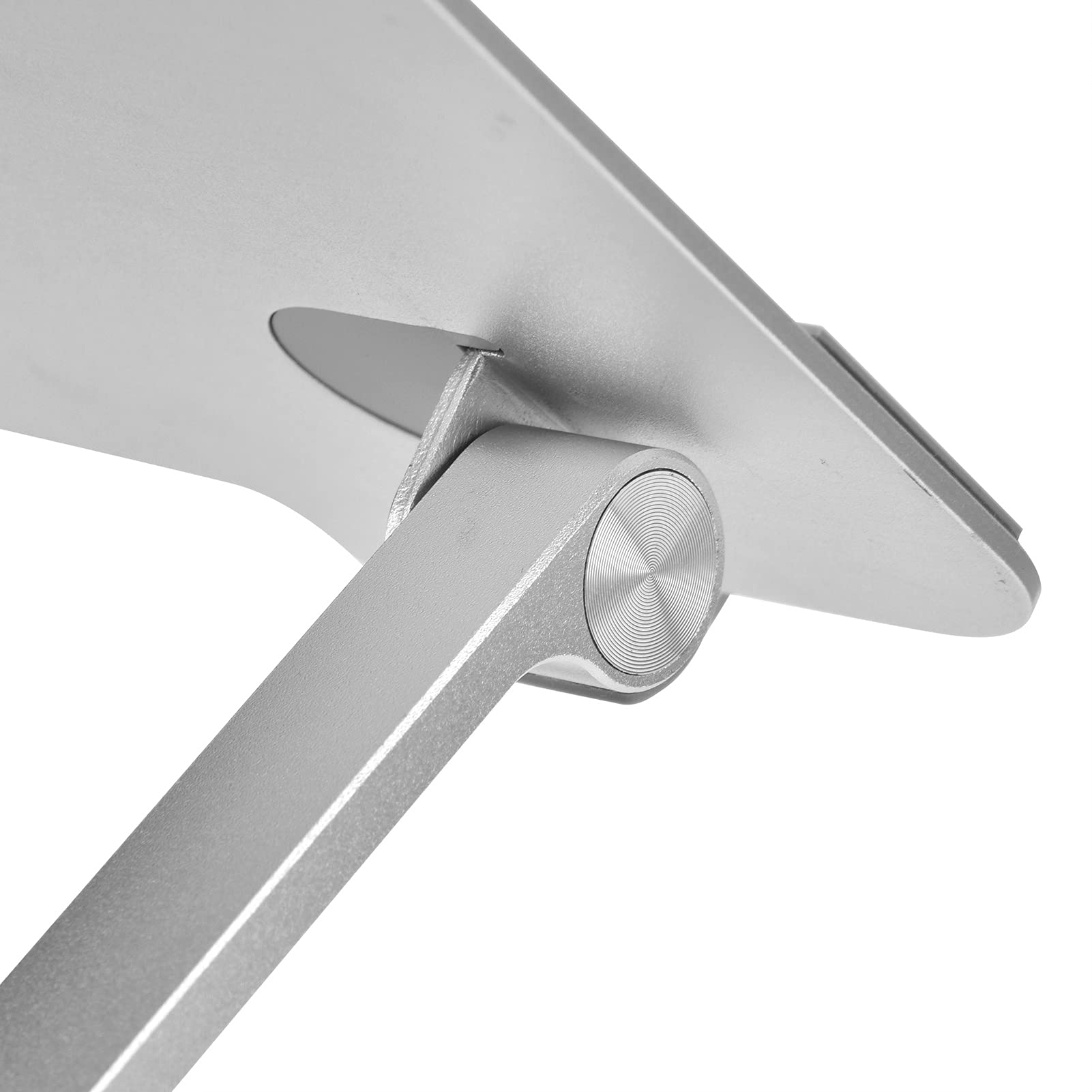 Domary Riser Pieghevole per Laptop con Ventola di Raffreddamento Design in Lega di Alluminio per da 10-17,3 Pollici Argento