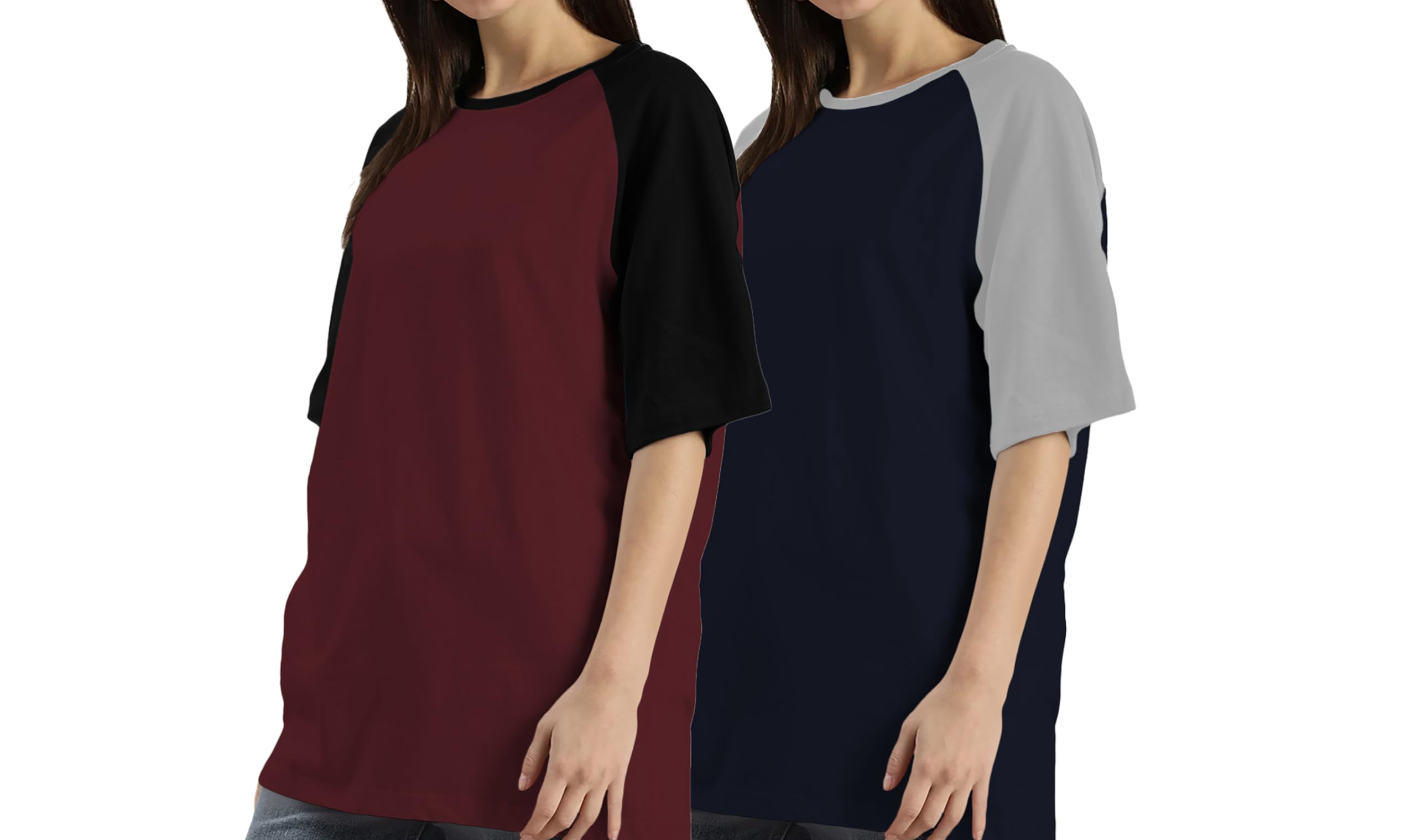 THE BLAZZEWomen's Cotton Yoga Comfortable Relaxed Fit Workout Breathable Oversized Yoga T Shirts L136 Product code ( Size , colour )