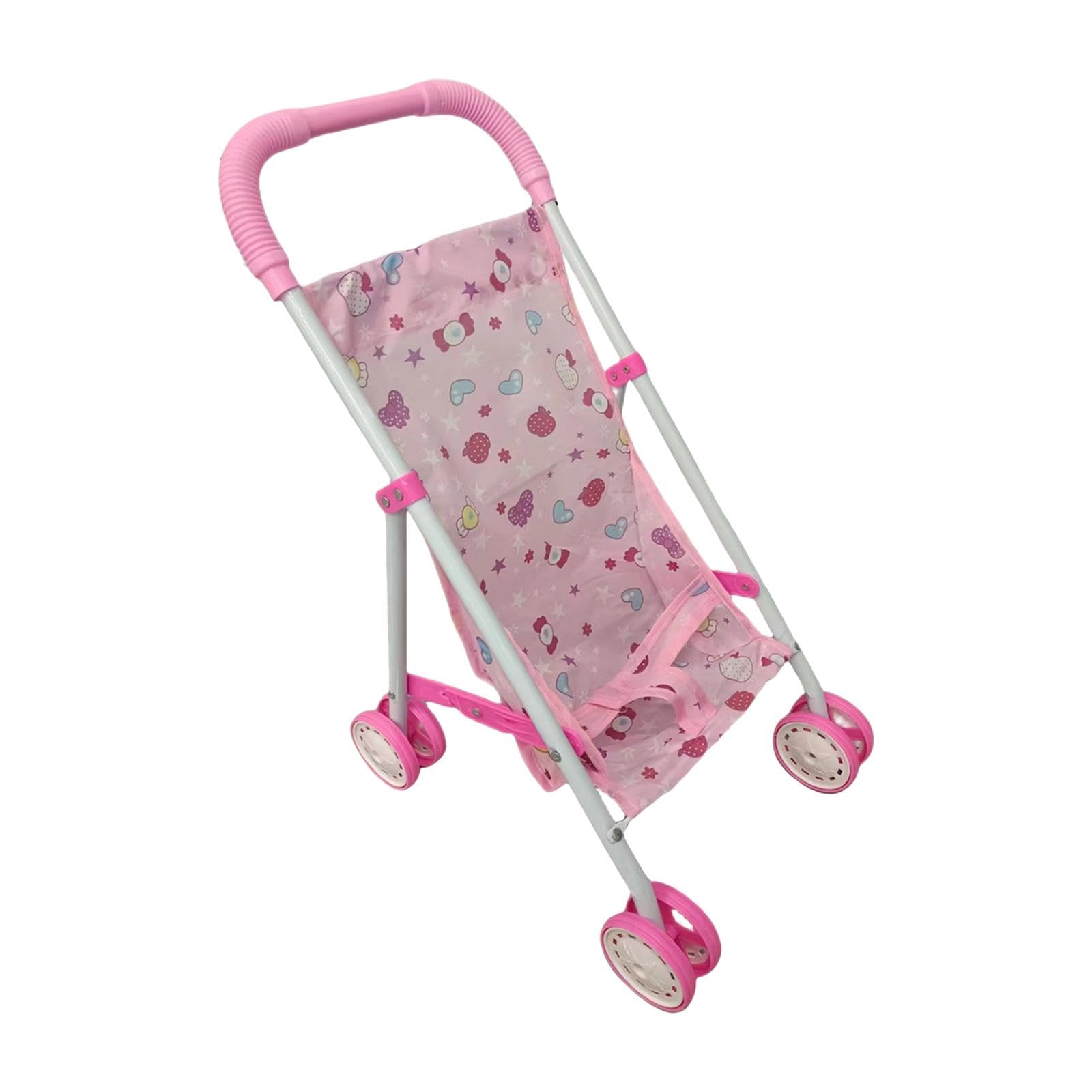 Cochecito de Muñecas Carro Juguete Accesorio para Muñecas Plegable Mini Silla Material Resistente PP Y Tela Adecuado para Juego de I