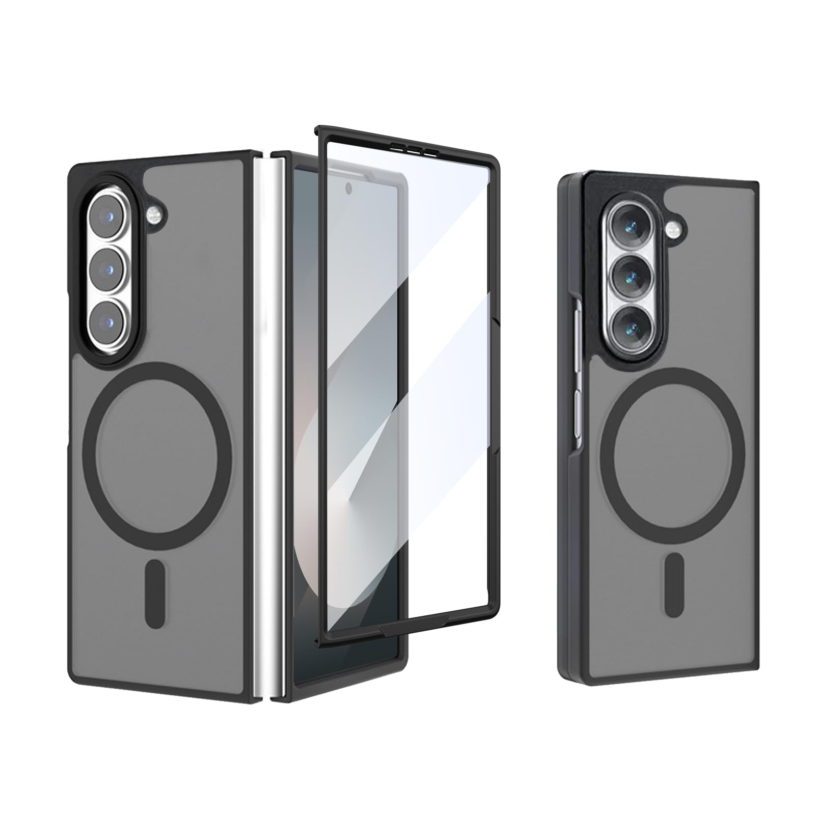 Coque Samsung Z Fold 6 fine transparente anti-rayures avec vitre intégrée - 8