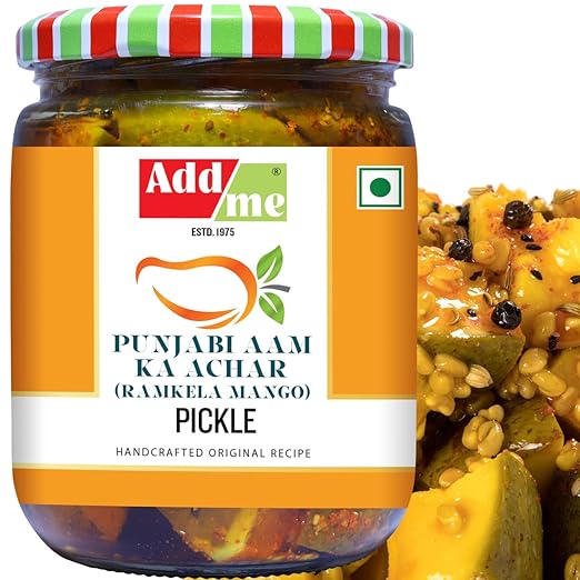 Add me Ramkela Mango Pickle 500gm Aam achar Pickles Glass Jar