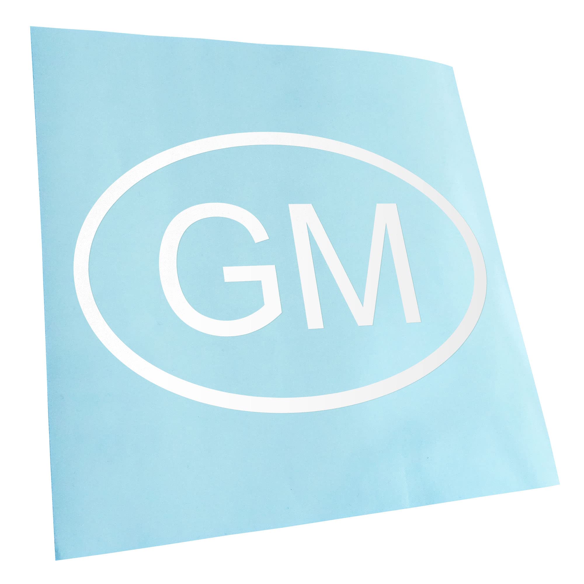 Kiwistar - Gambia GM - White - G10 - Sticker - For Cars, Bicycles, Vehicles, Motorcycles, Mopeds, Tuning, Rear Windows