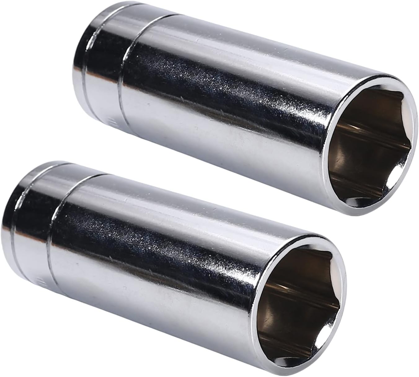 Auniwaig 1/2 Inch Drive x 22 mm 6-Point Deep Socket, Metric, Cr-V, Mechanic Impact Socket, 2pcs