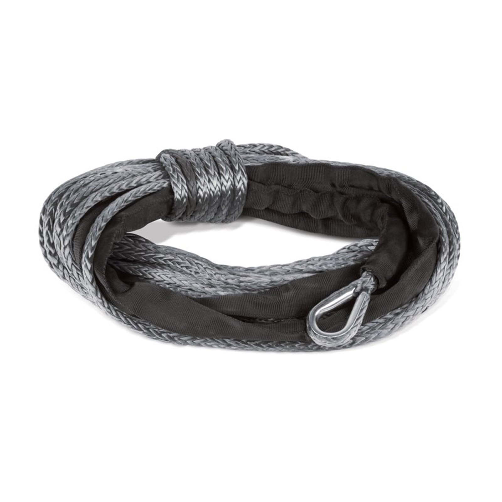 Winch Rope, Gray Synthetic Winch Rope for 4000-5000-lb. for Truck 4WD Off-Road Vehicle Accessory