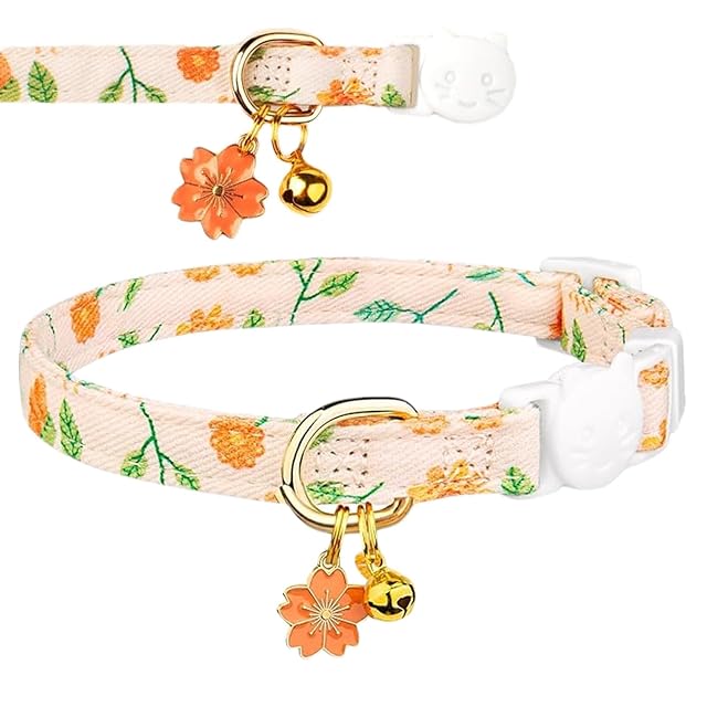 Foto 8 de 8 de Veeteah Collar para Gato pequeño,Collar para Gato con cascabeles