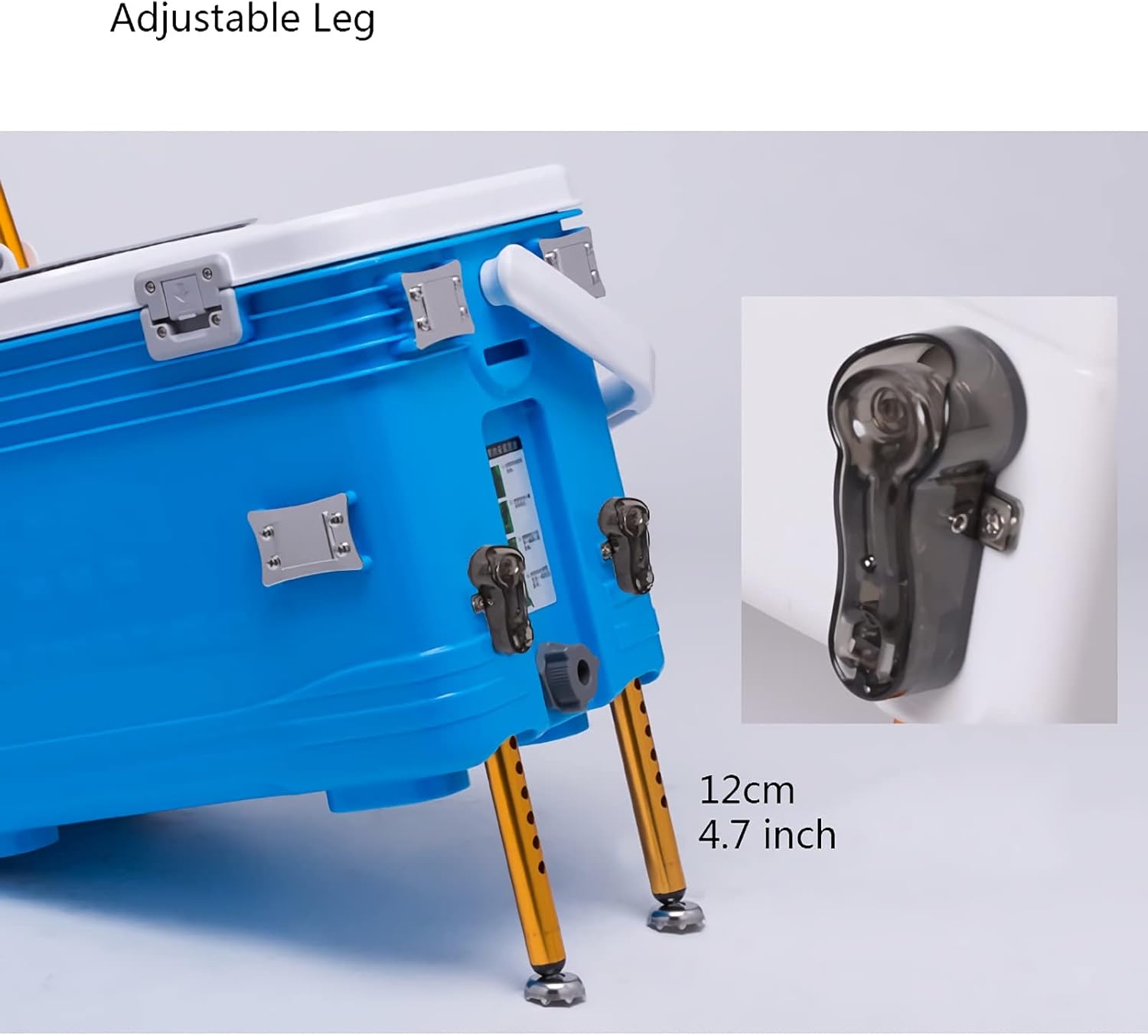 Tool Box, Tackle Box Fishing Box, 2 Lift Legs Wild Fishing Live Bait Fish Storage 23 Liters Fishing Tackle