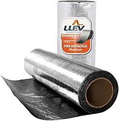 Manta Asfáltica Auto Adesiva 10cm x 10m Fita Reparos Telhado Aluminizada