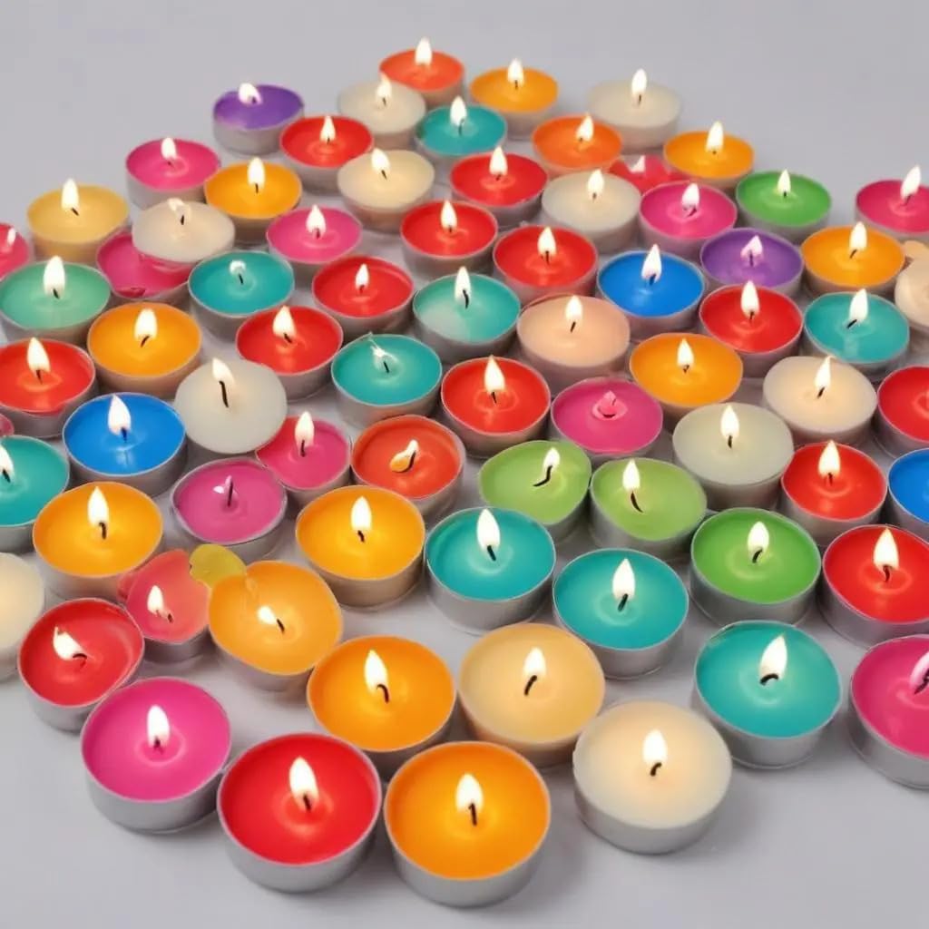 Tea Light Multiple Colourfull Candles Scented Fragrance Tea Light Tealights Candle Mini Candles Wedding Party Diwali, Weddings, Christmas,Spa, Bath, Home, Parties, Puja & Events (30 PCS)-image-13